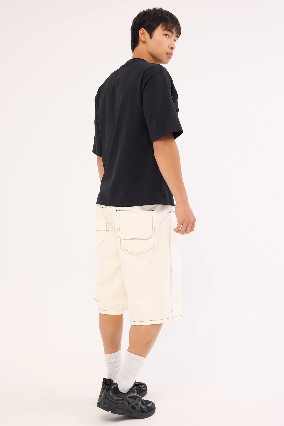 Neovision Scripture Nexa Baggy Jort Stone White - Image 3