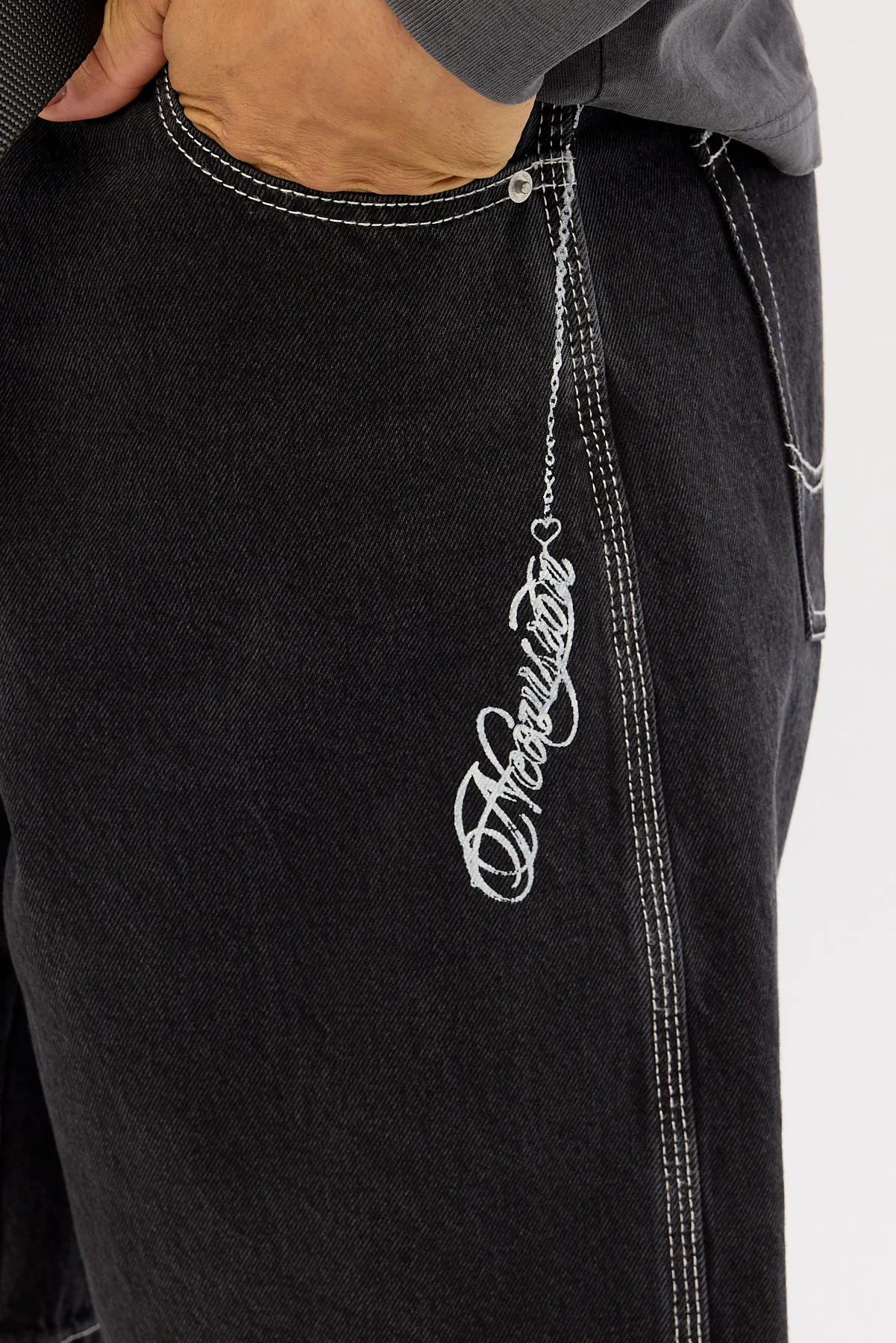 Neovision Shackle Nexa Baggy Jort Dirty Washed Black - Image 6