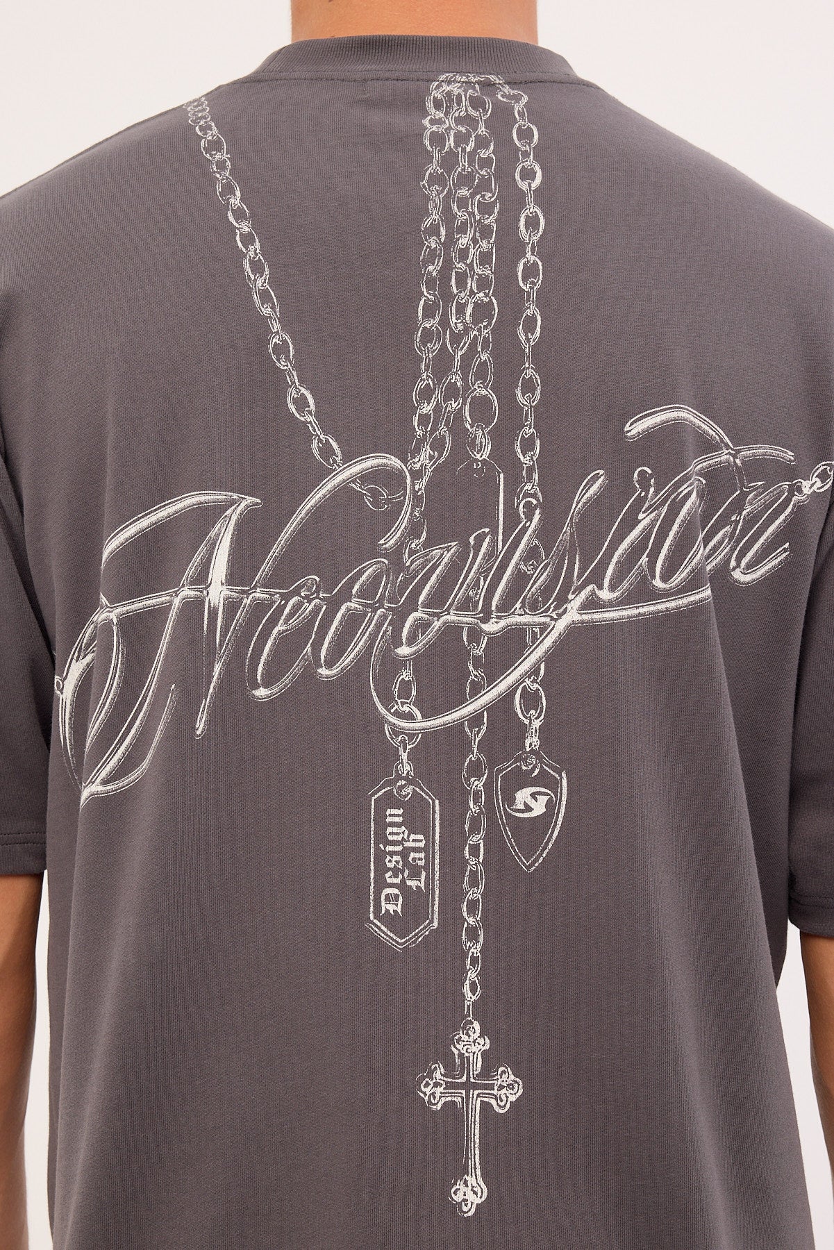 Neovision Shackle Street Super Heavy Tee Acid Washed Black - Image 5