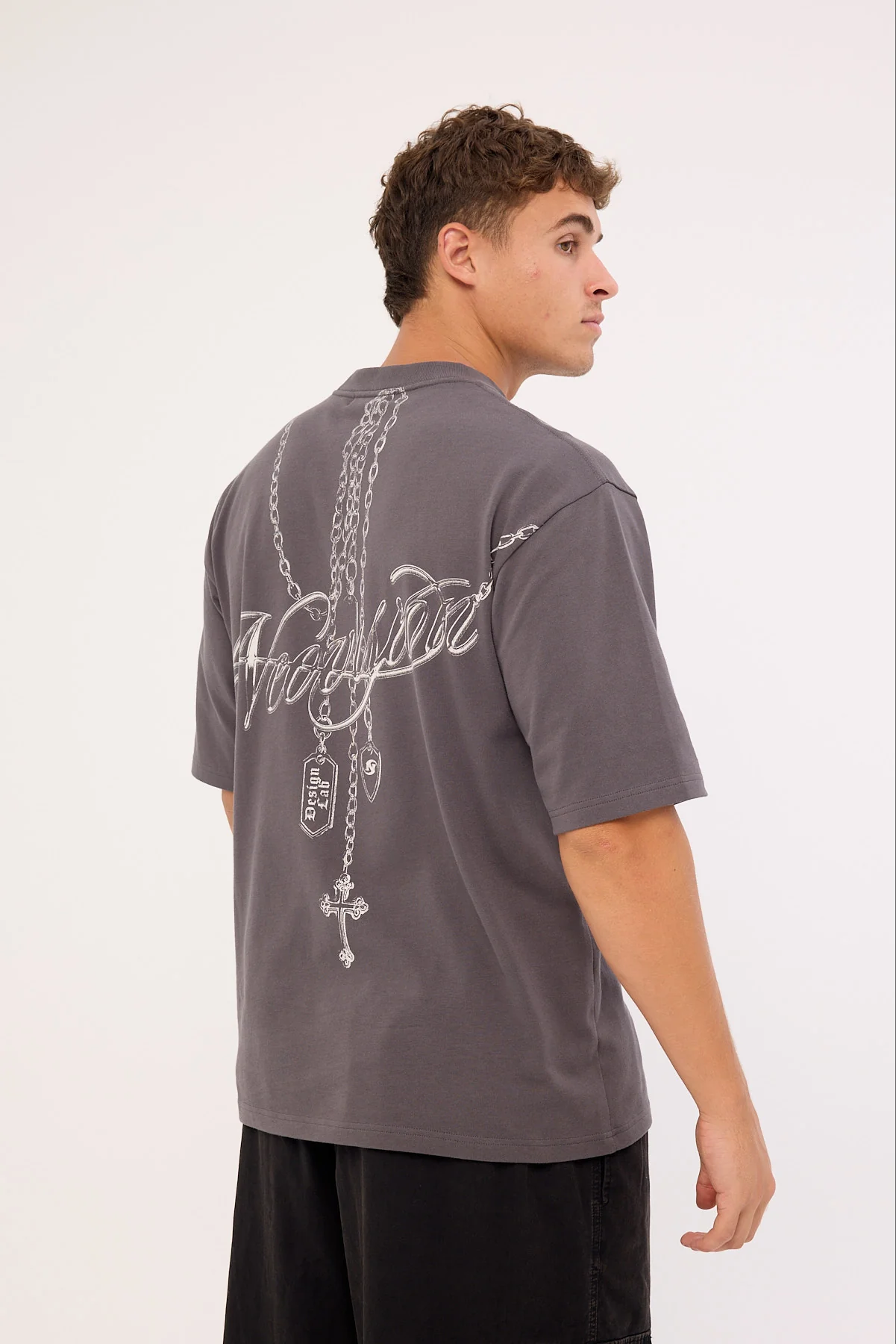 Neovision Shackle Street Super Heavy Tee Acid Washed Black - Image 6