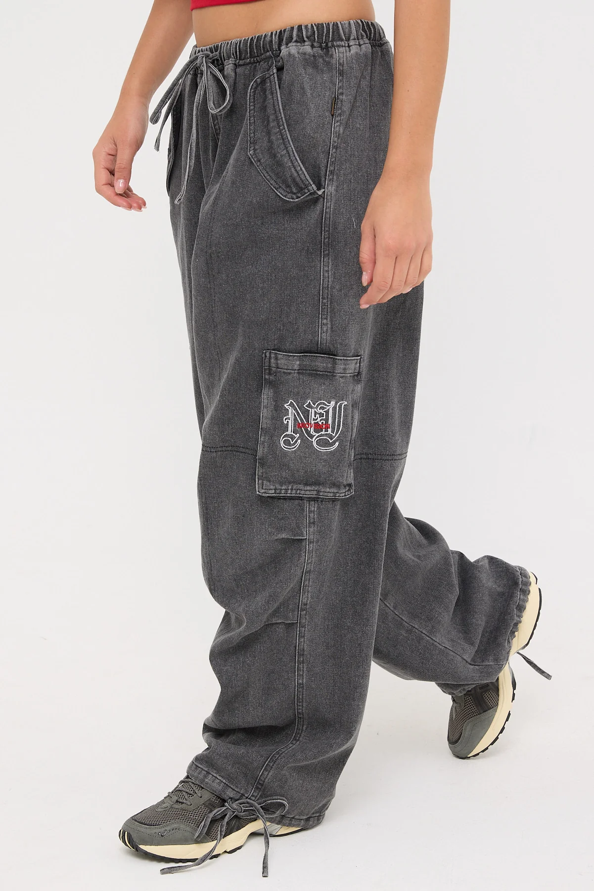 Neovision Shadow Realm Wide Leg Pant Washed Black - Image 3