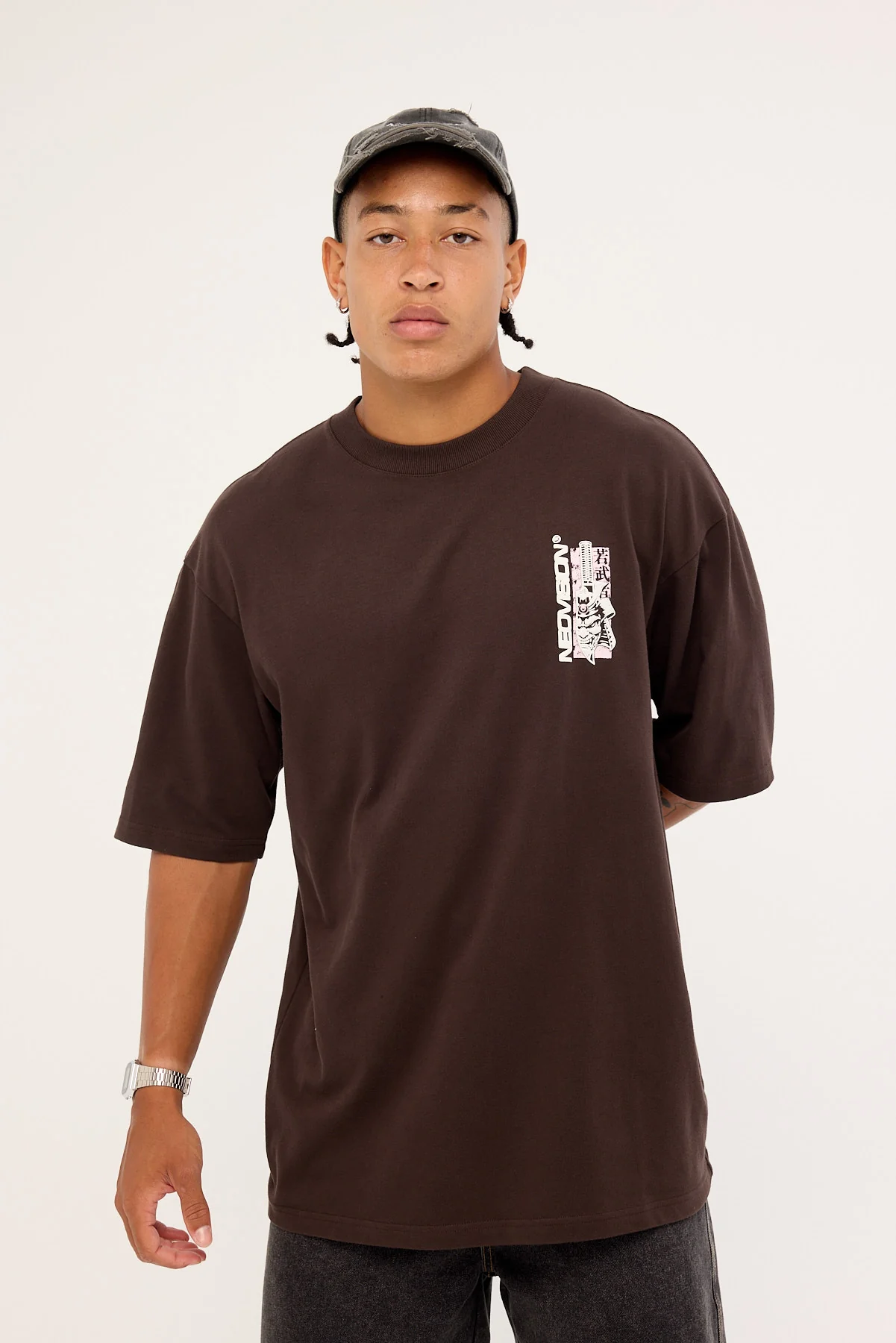 Neovision Shogun Oversize Super Heavy Tee Coffee Brown - Image 5