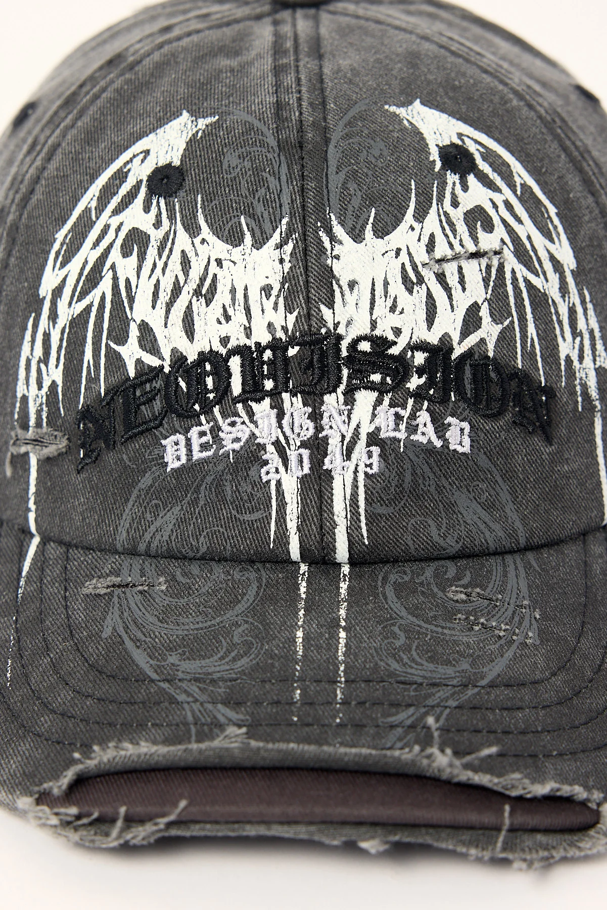 Neovision Shroud Distressed Dad Cap Black - Image 2