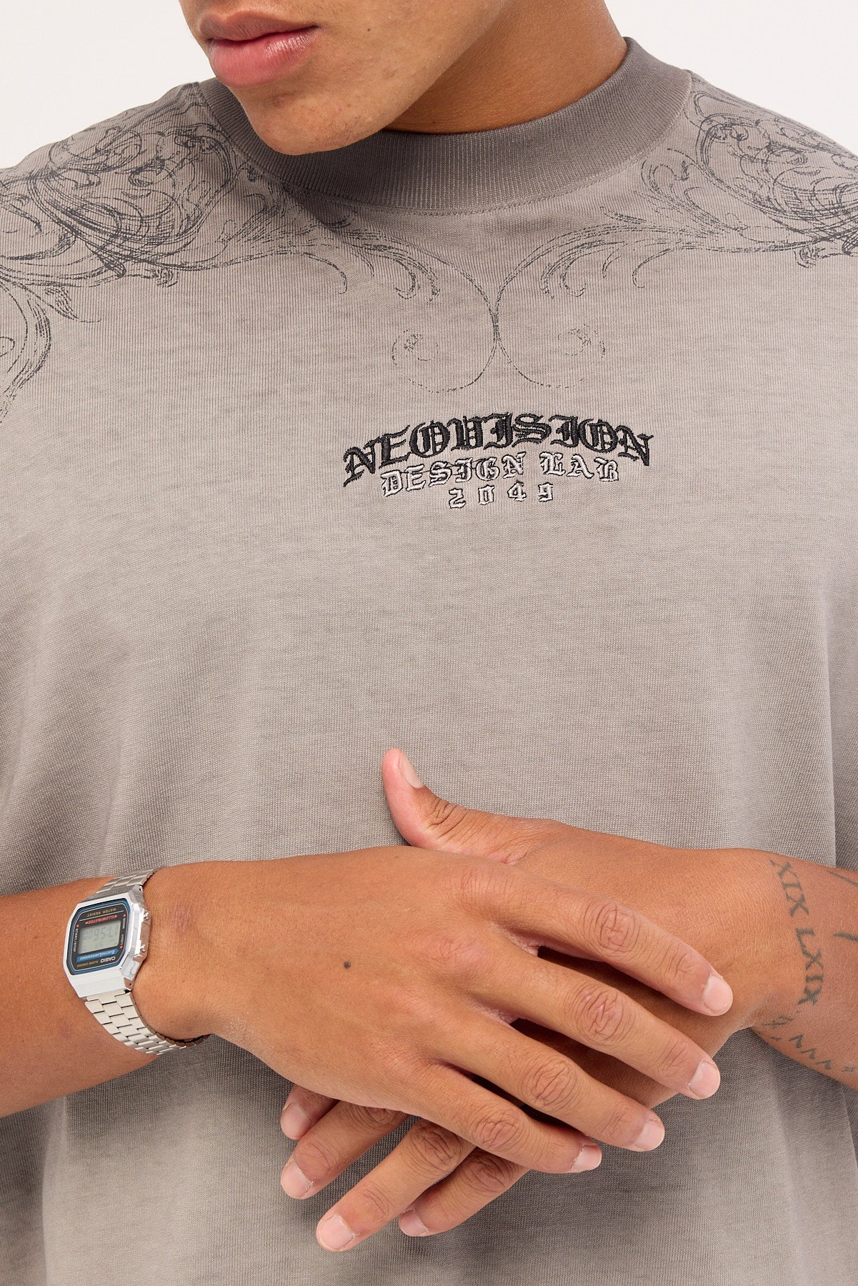 Neovision Shroud Oversize Super Heavy Tee Heavy Pigment Grey - Image 4