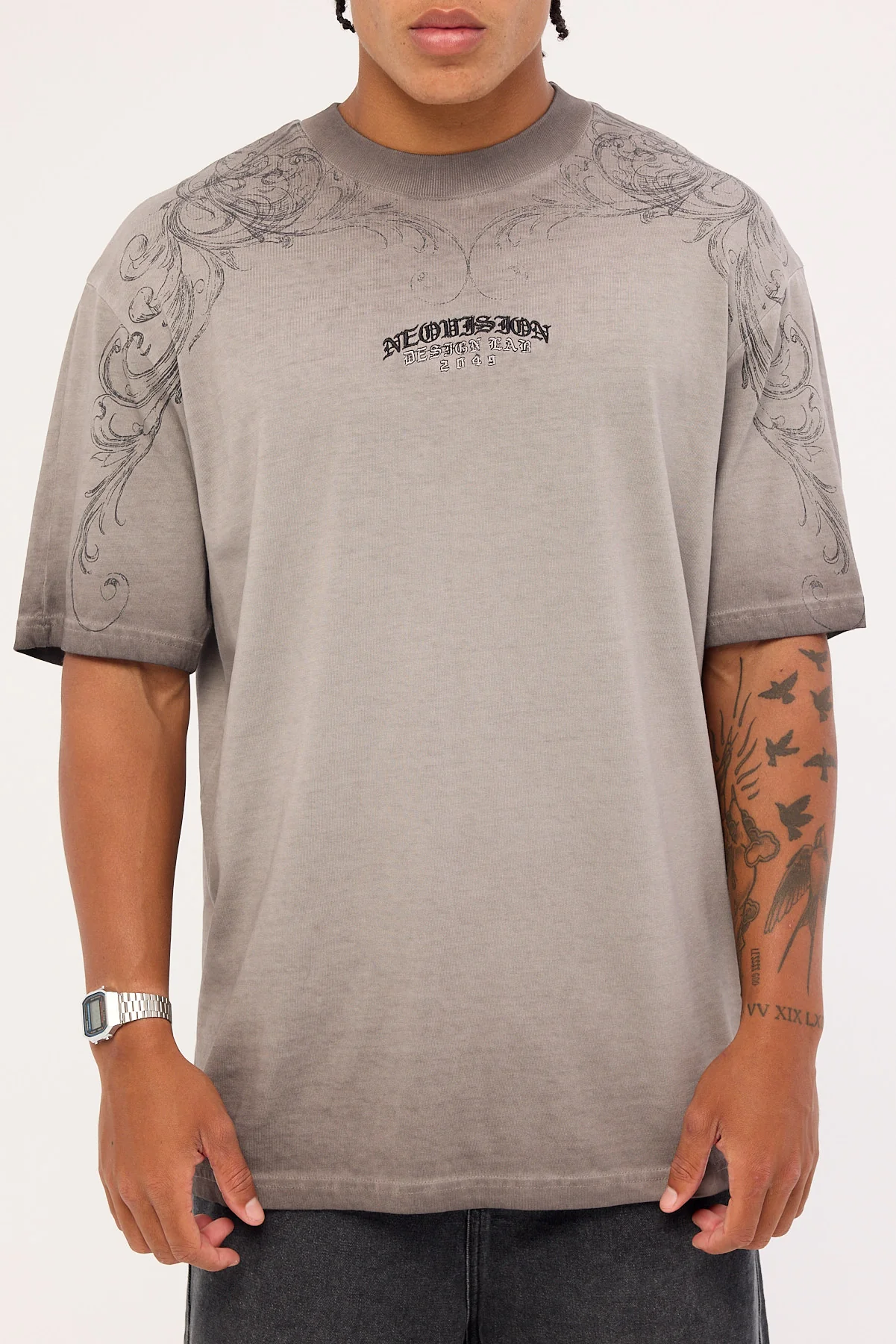 Neovision Shroud Oversize Super Heavy Tee Heavy Pigment Grey - Image 6