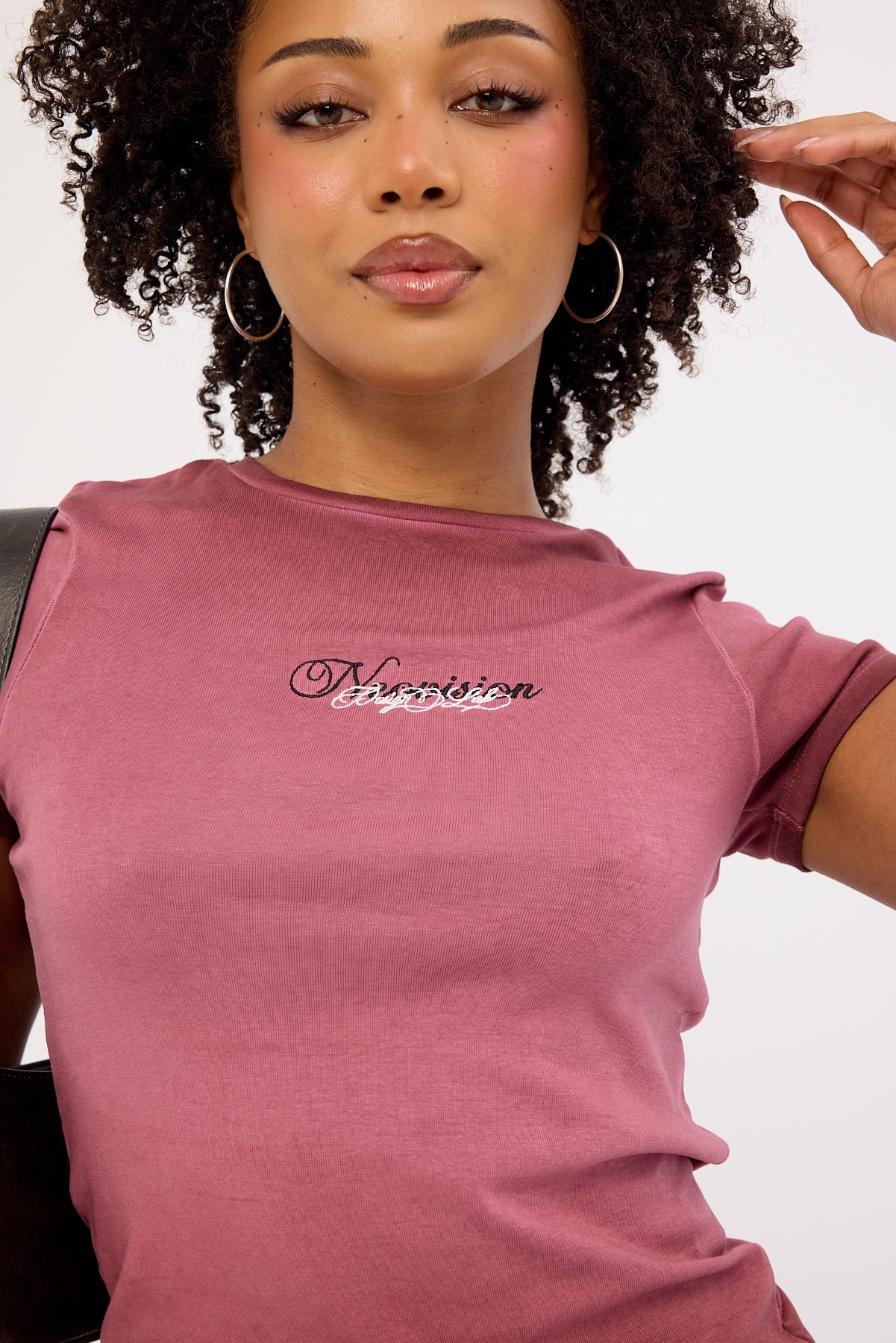 Neovision Silent Verse Baby Tee Burgundy - Image 4