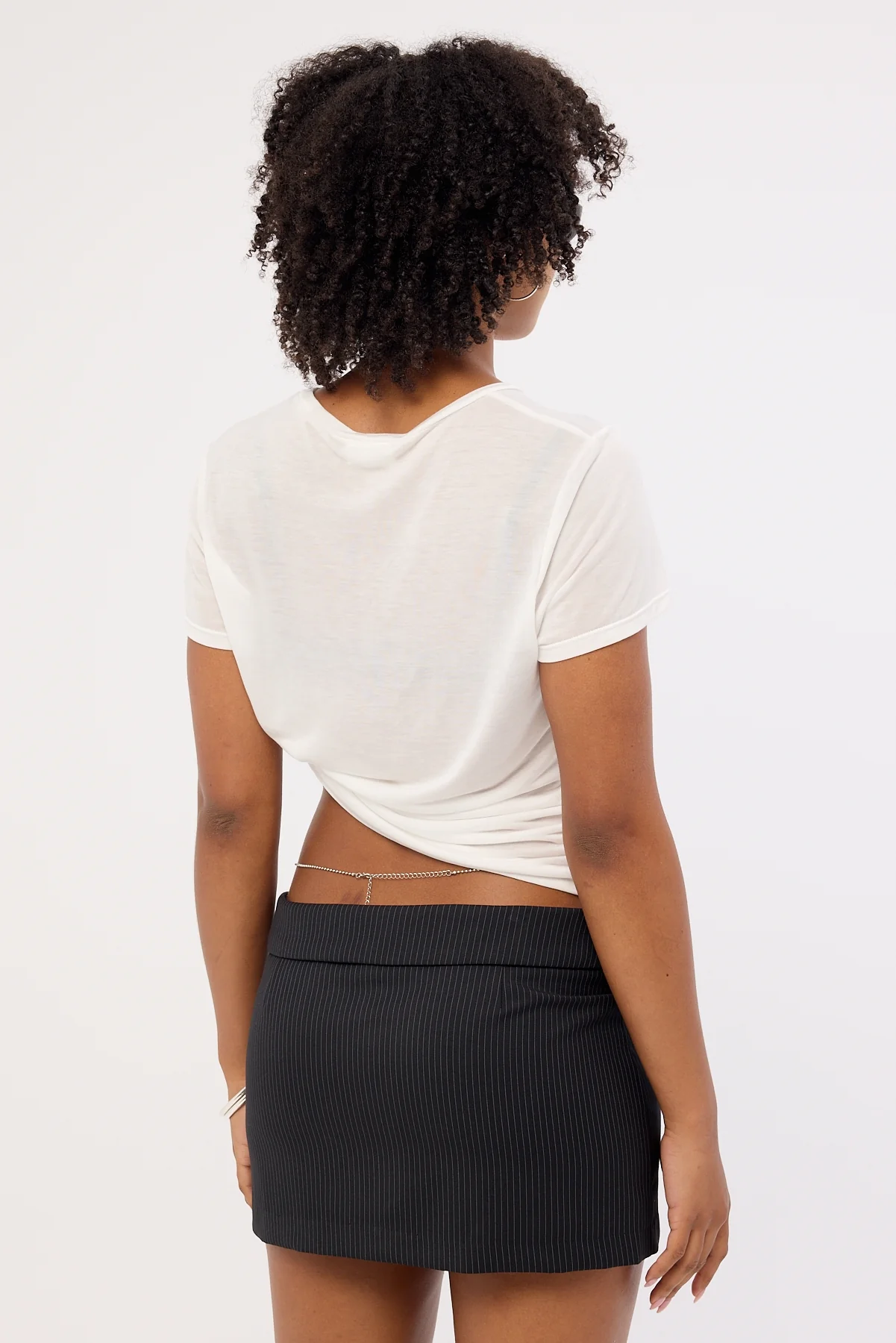 Neovision Sin Pinstripe Skort Black - Image 4