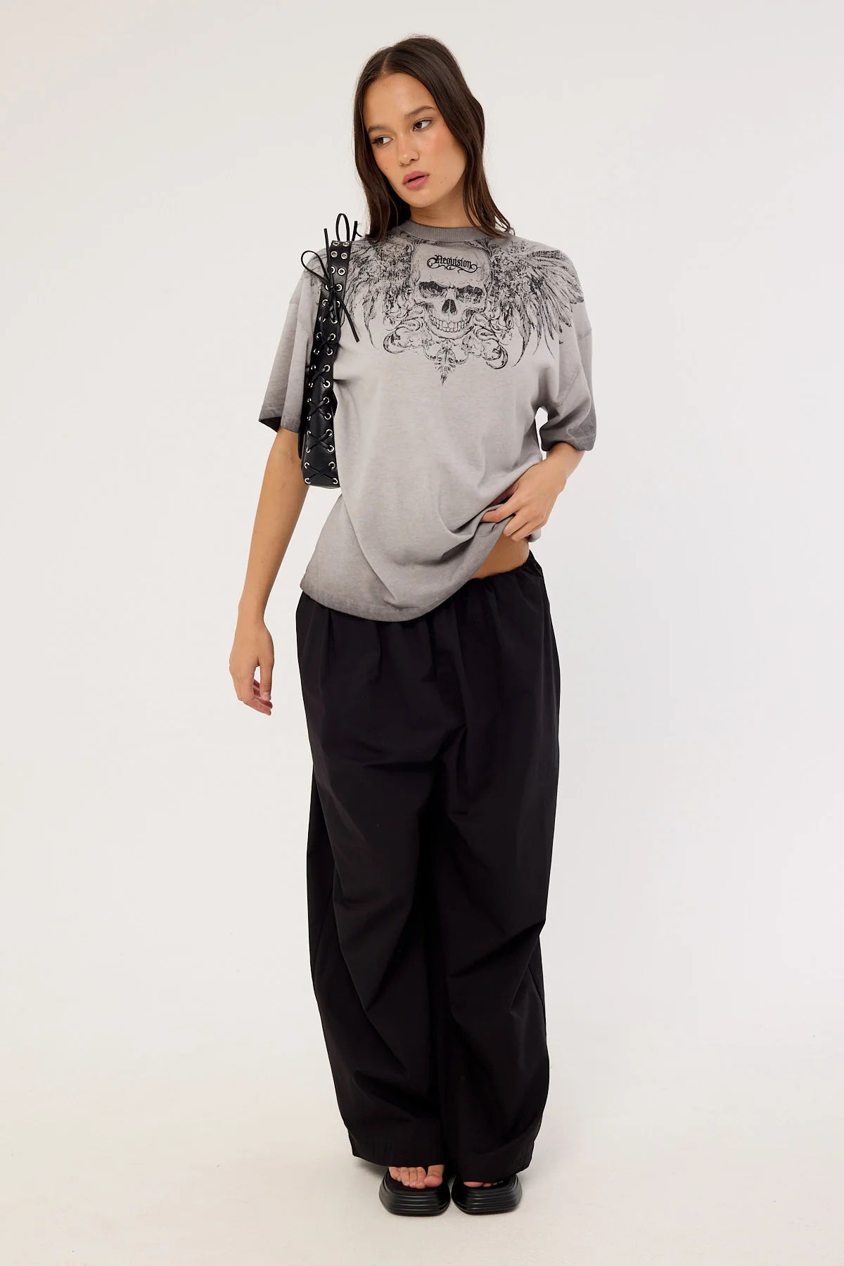 Neovision Skorn Heavyweight Relaxed Tee Pigment Washed Black - Image 2
