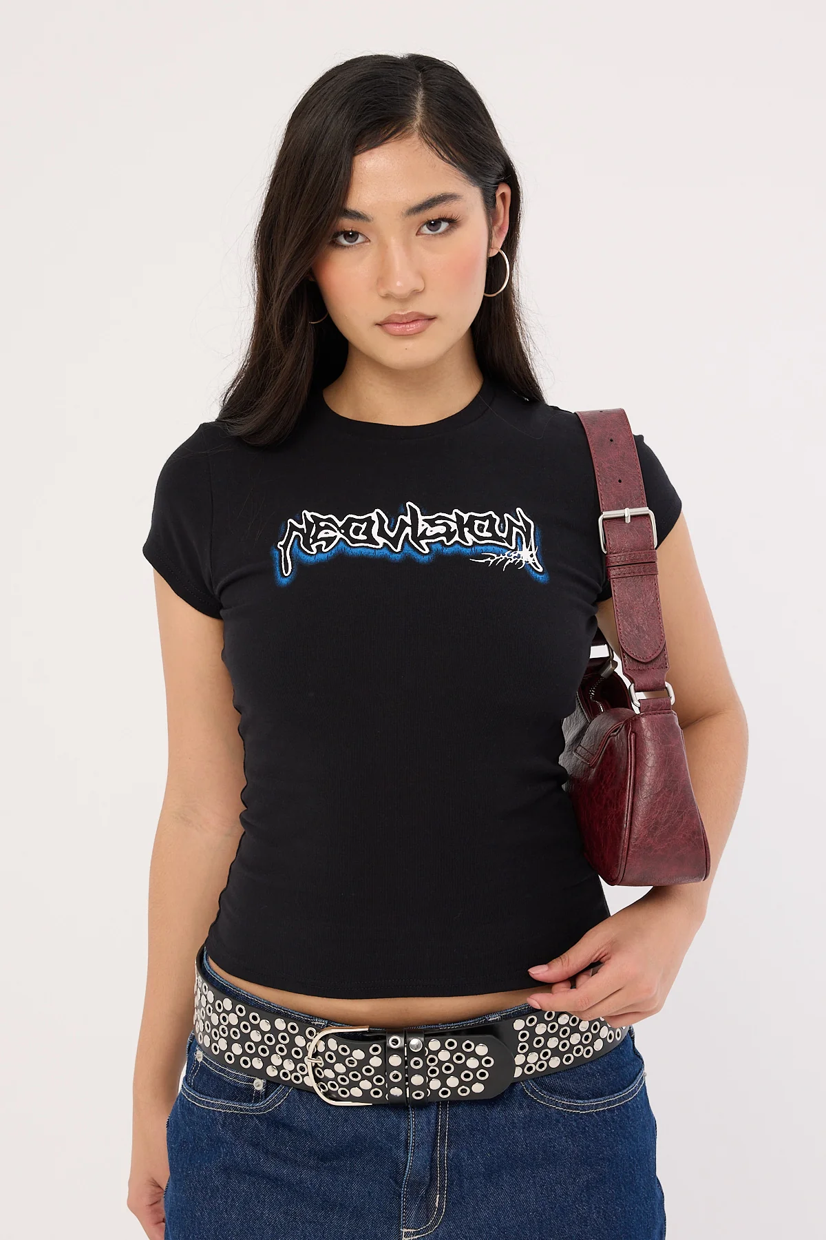 Neovision Skull Baby Tee Black - Image 4