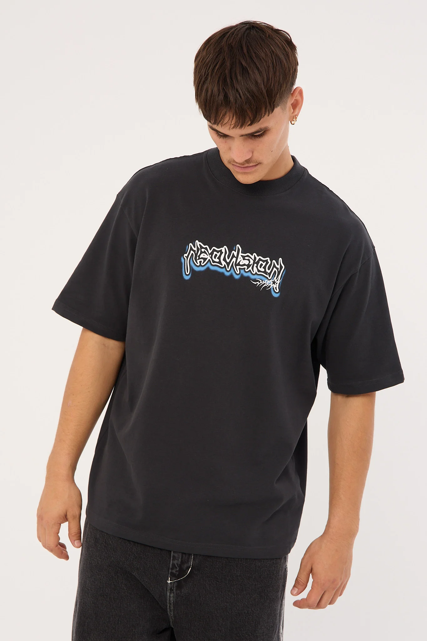 Neovision Skull Oversize Super Heavy Tee Night Black - Image 2