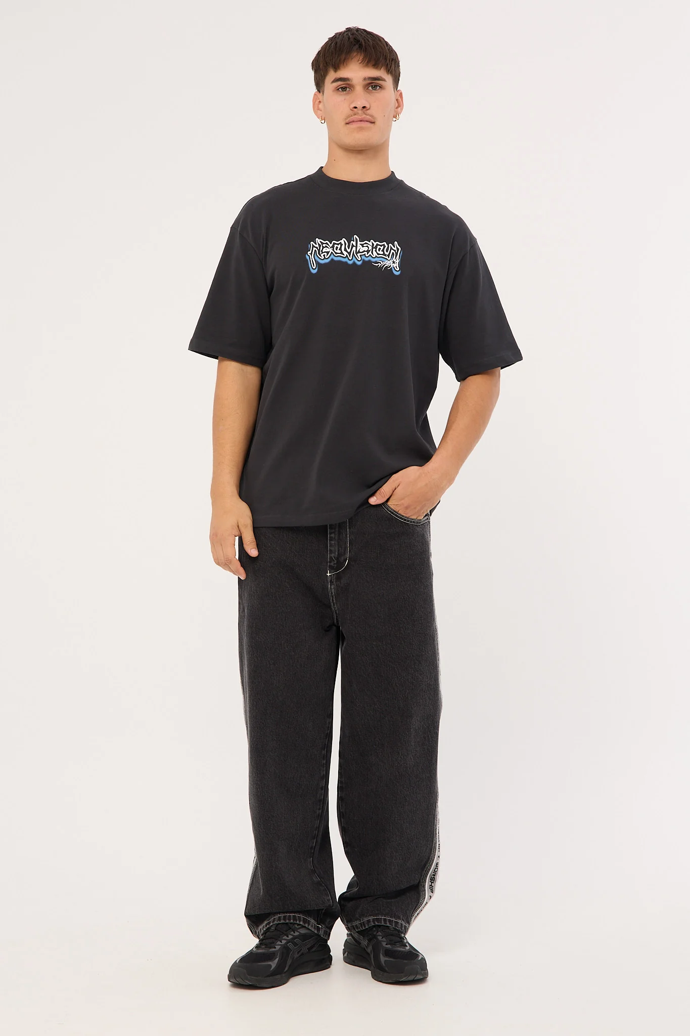 Neovision Skull Oversize Super Heavy Tee Night Black - Image 3