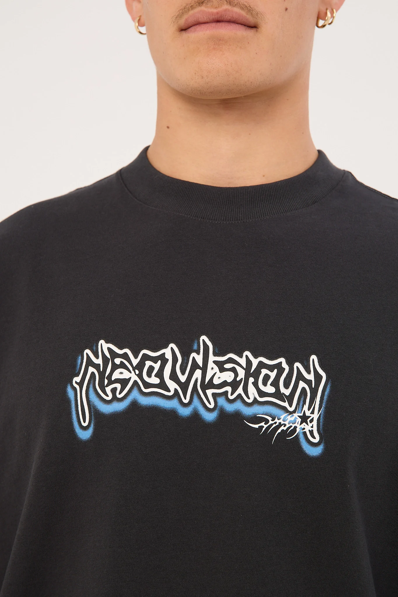 Neovision Skull Oversize Super Heavy Tee Night Black - Image 7