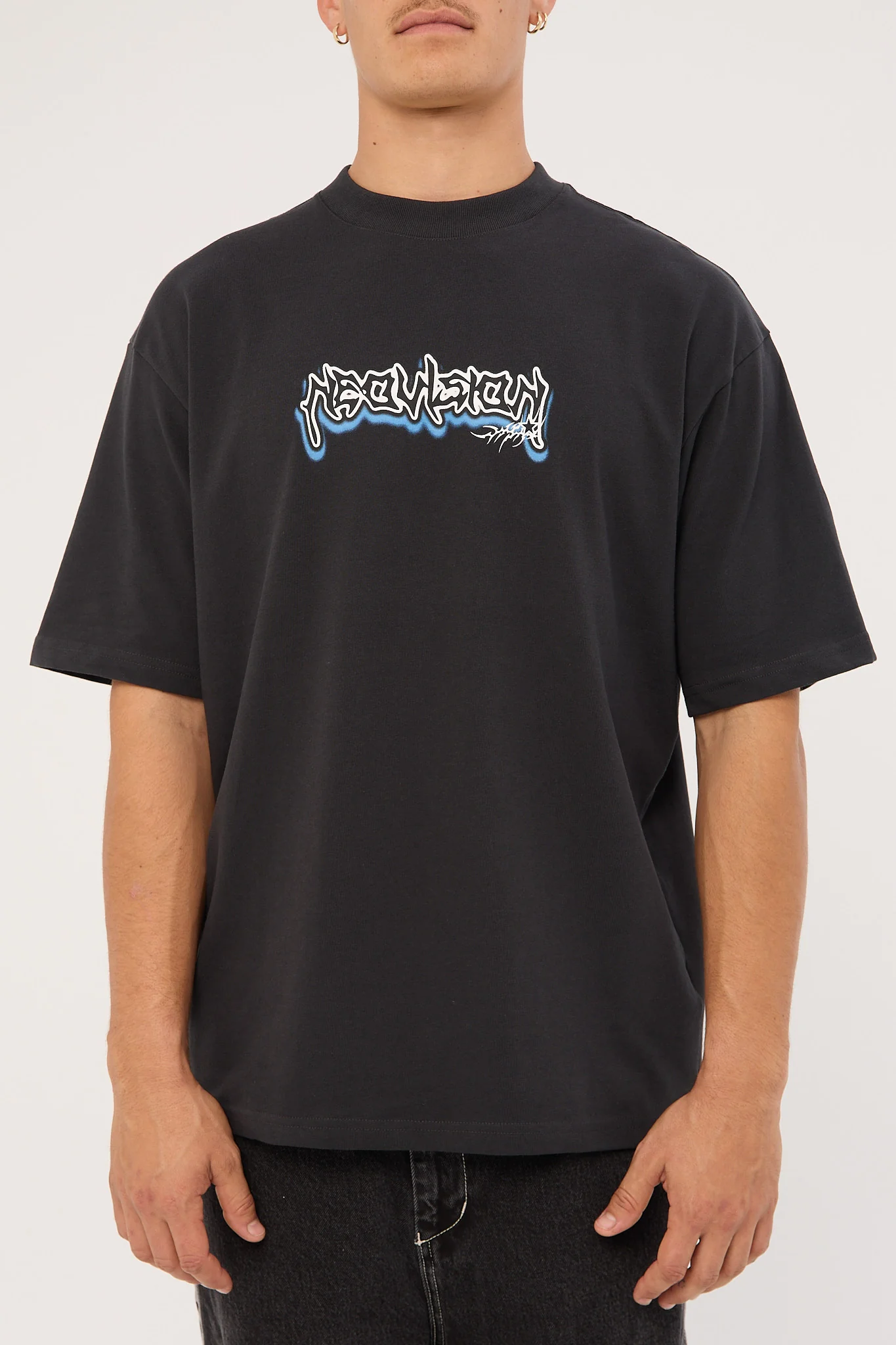 Neovision Skull Oversize Super Heavy Tee Night Black - Image 8