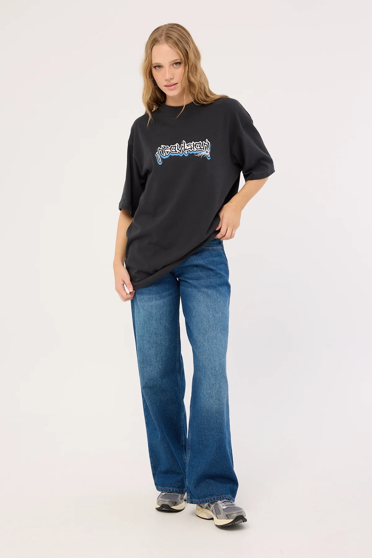 Neovision Skull Oversize Super Heavy Tee Night Black - Image 9