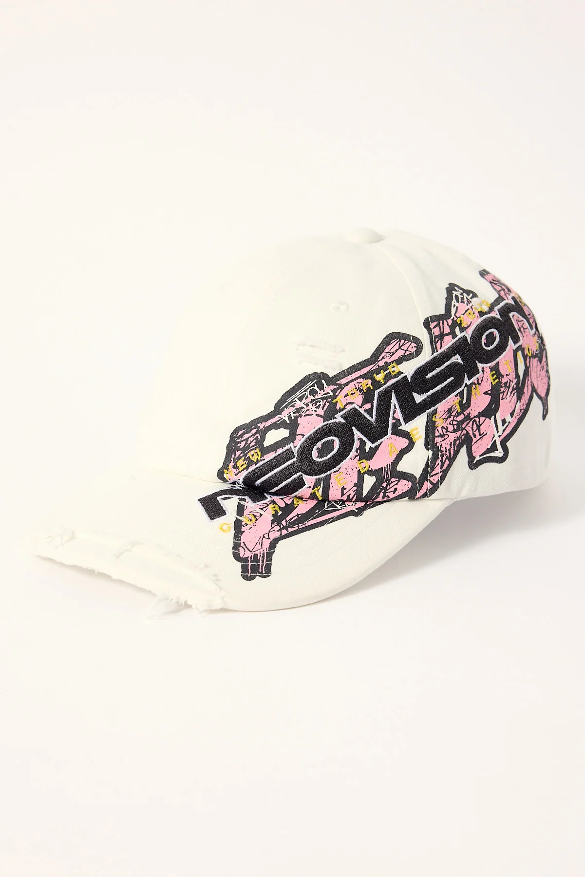 Neovision Smudge Distressed Dad Cap Off White - Image 3
