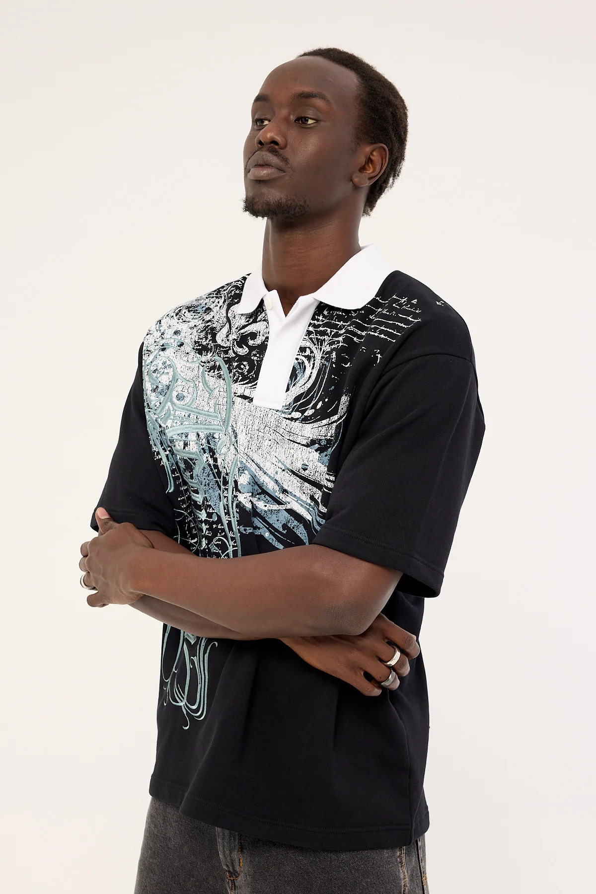 Neovision Soar Short Sleeve Rugby Polo Black - Image 6