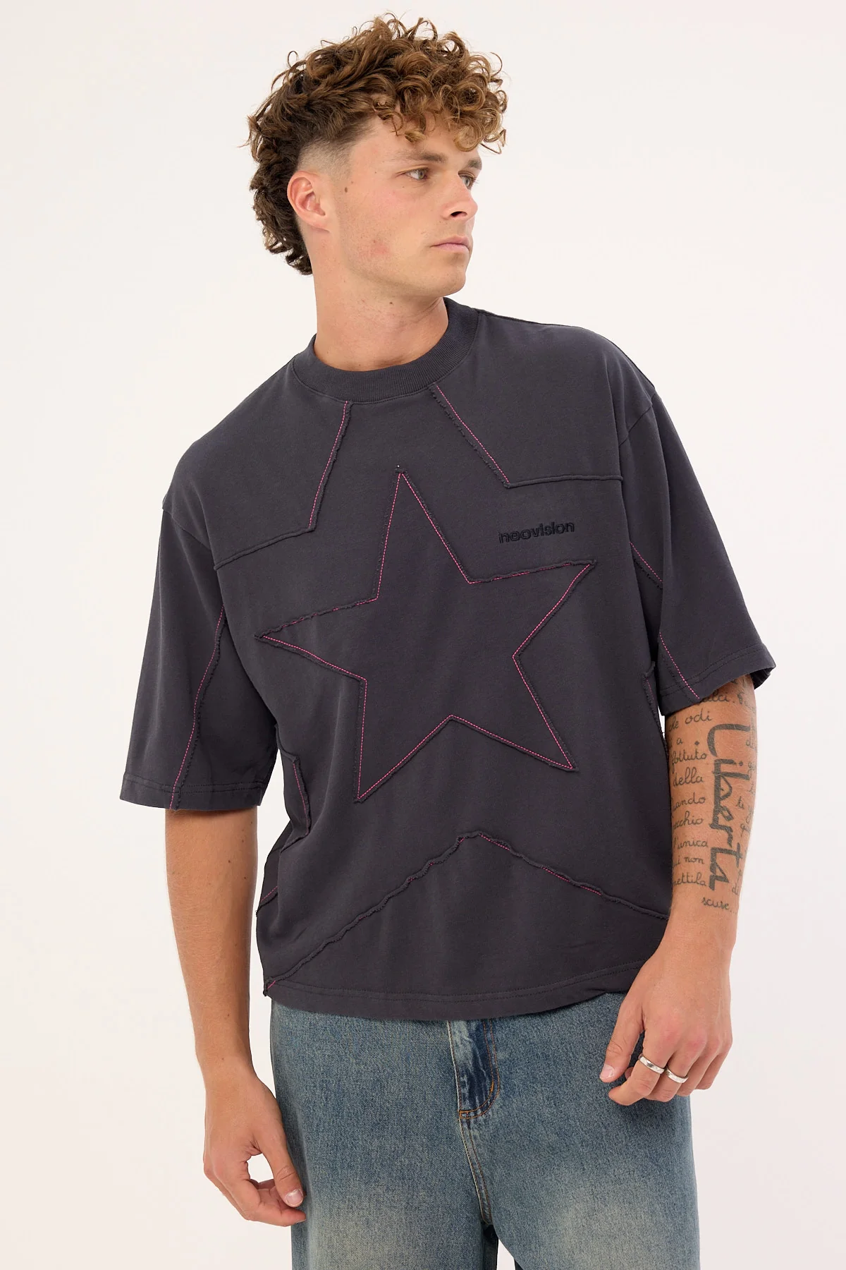 Neovision Spire Cropped Street Super Heavy Tee Asphalt - Image 3