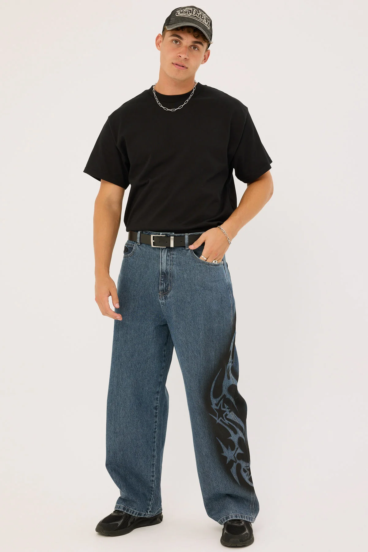 Neovision Stencil Behemoth Baggy Jean Depths Blue