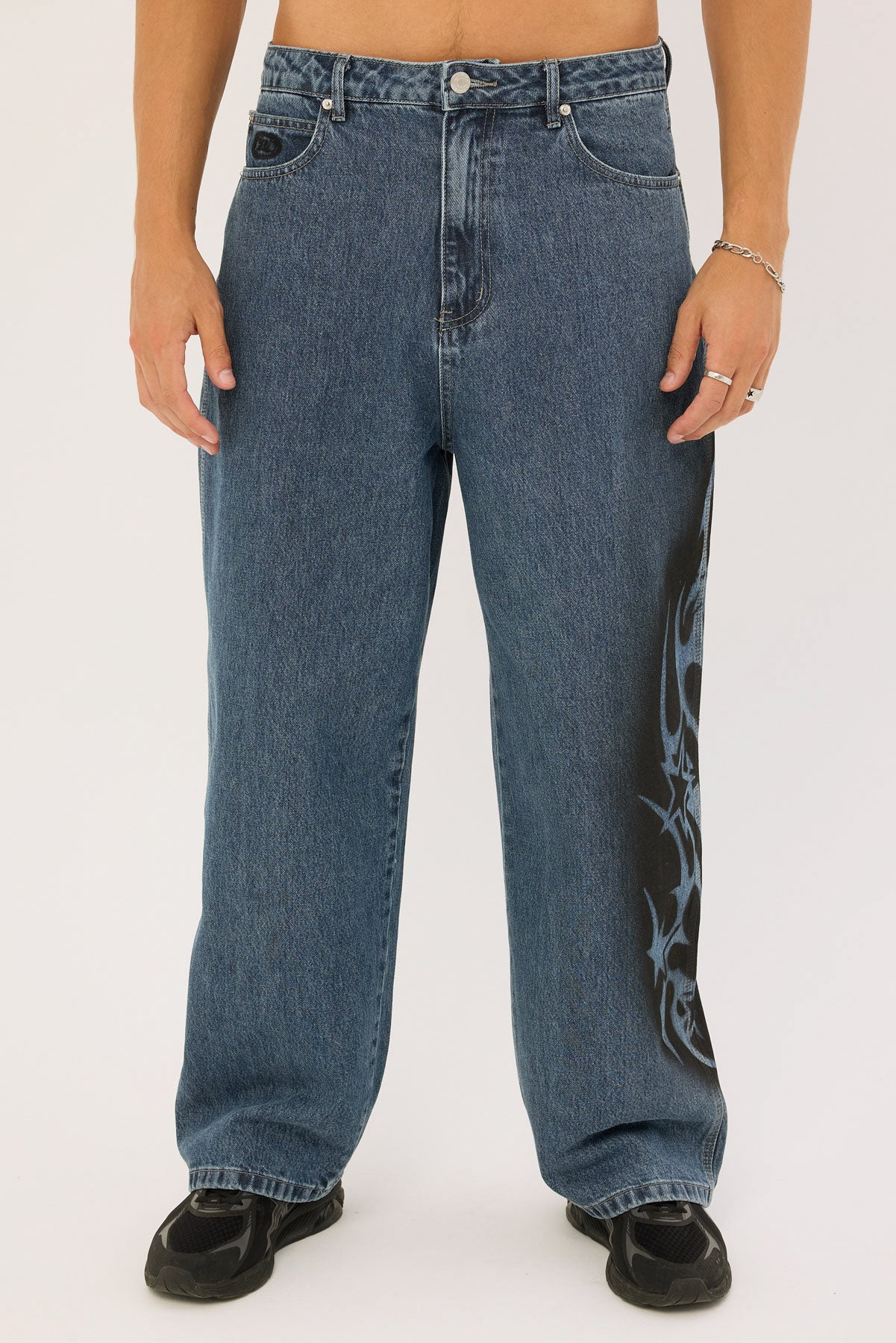 Neovision Stencil Behemoth Baggy Jean Depths Blue - Image 10