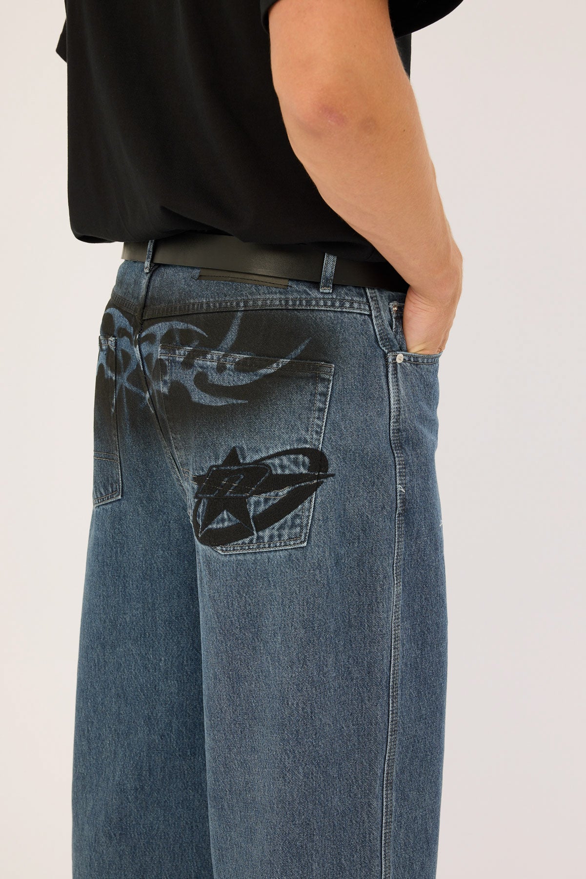 Neovision Stencil Behemoth Baggy Jean Depths Blue - Image 9