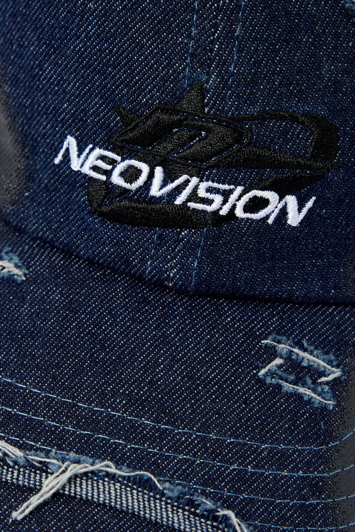 Neovision Stencil Distressed Dad Cap Raw Denim - Image 2