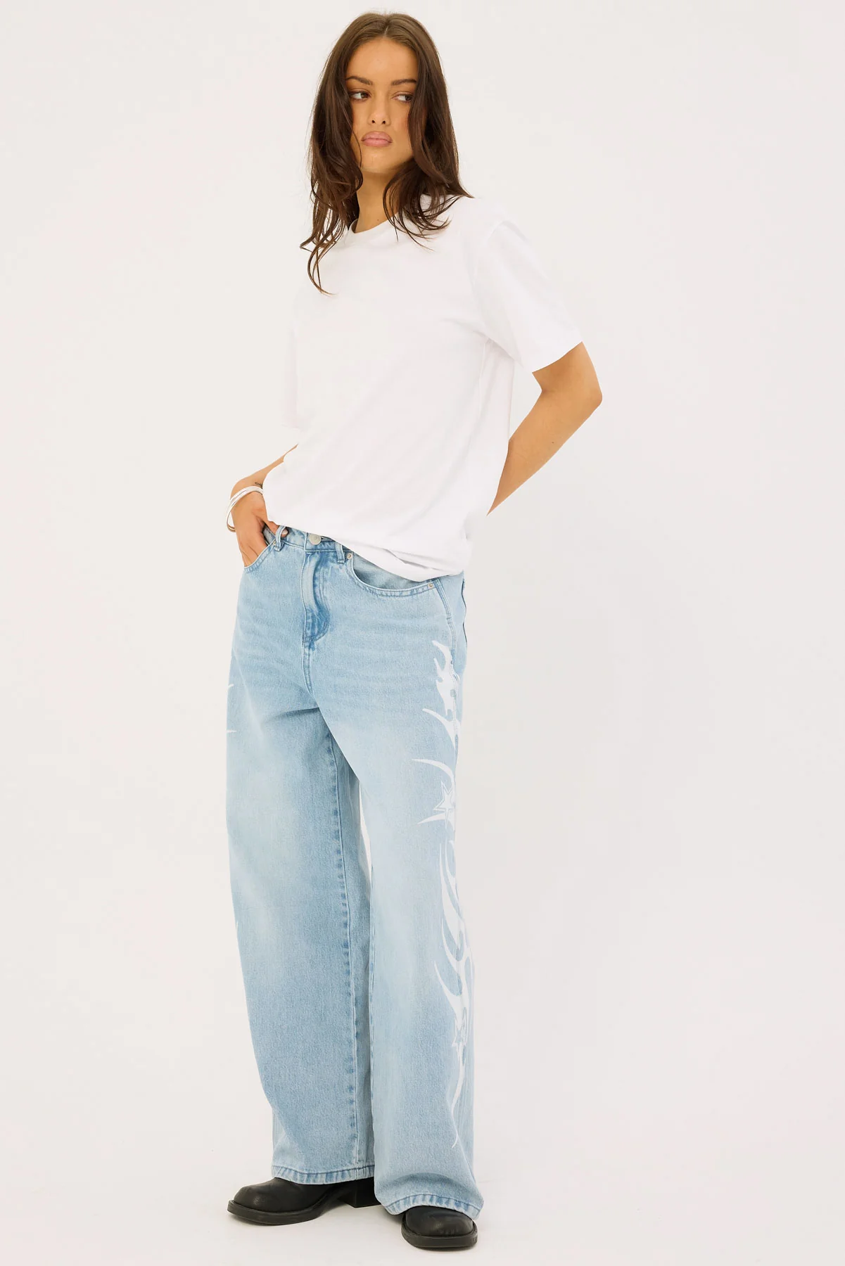 Neovision Stencil Dyno Low Baggy Jean Light Blue Denim