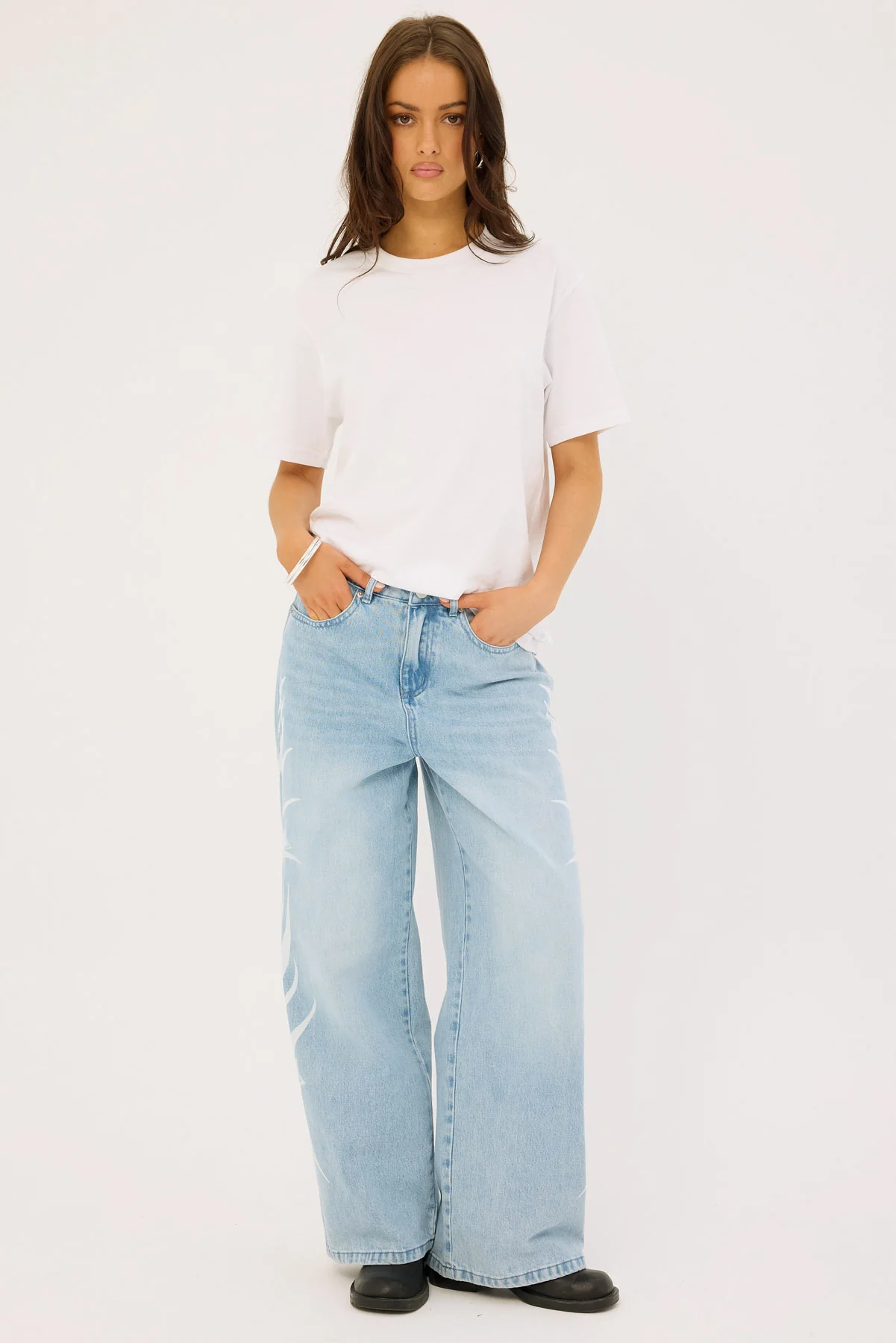 Neovision Stencil Dyno Low Baggy Jean Light Blue Denim - Image 2