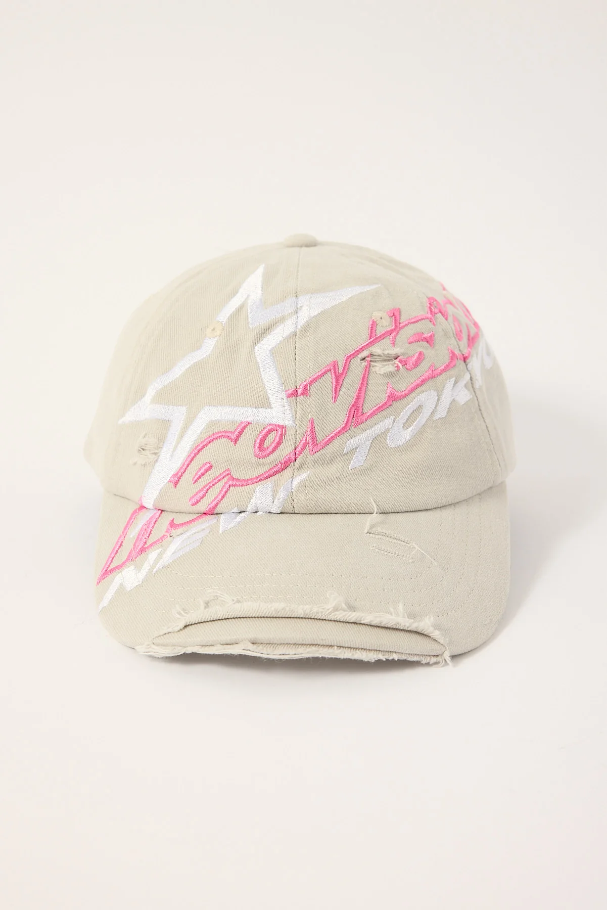 Neovision Stratus Distressed Dad Cap Washed Grey
