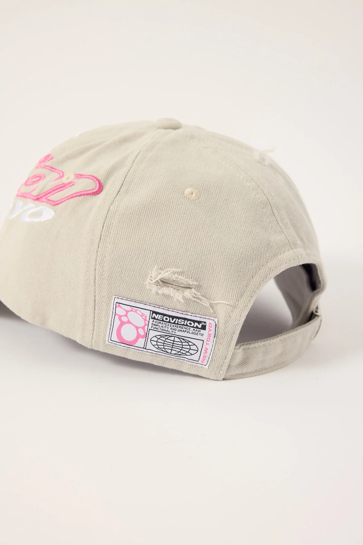 Neovision Stratus Distressed Dad Cap Washed Grey - Image 5