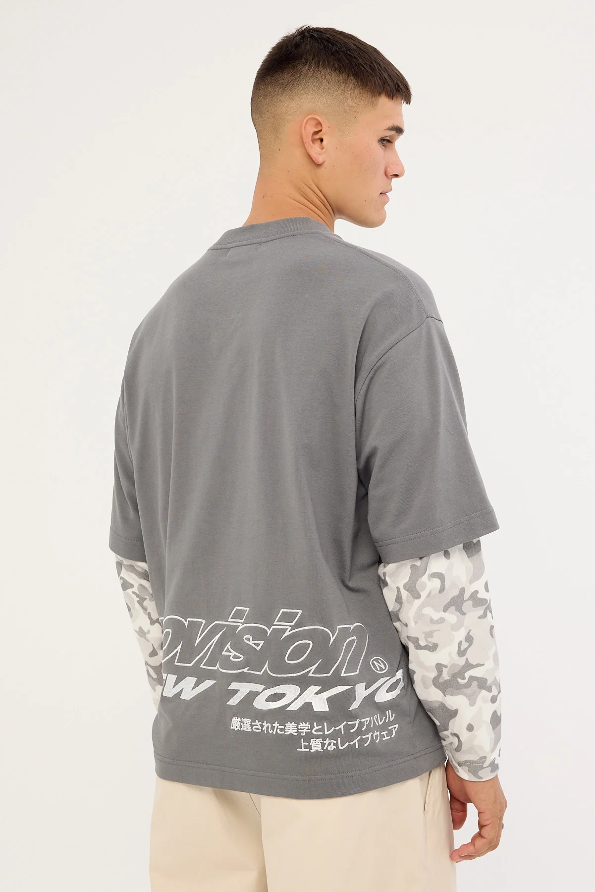 Neovision Stratus Layered Long Sleeve Tee Dark Grey - Image 2