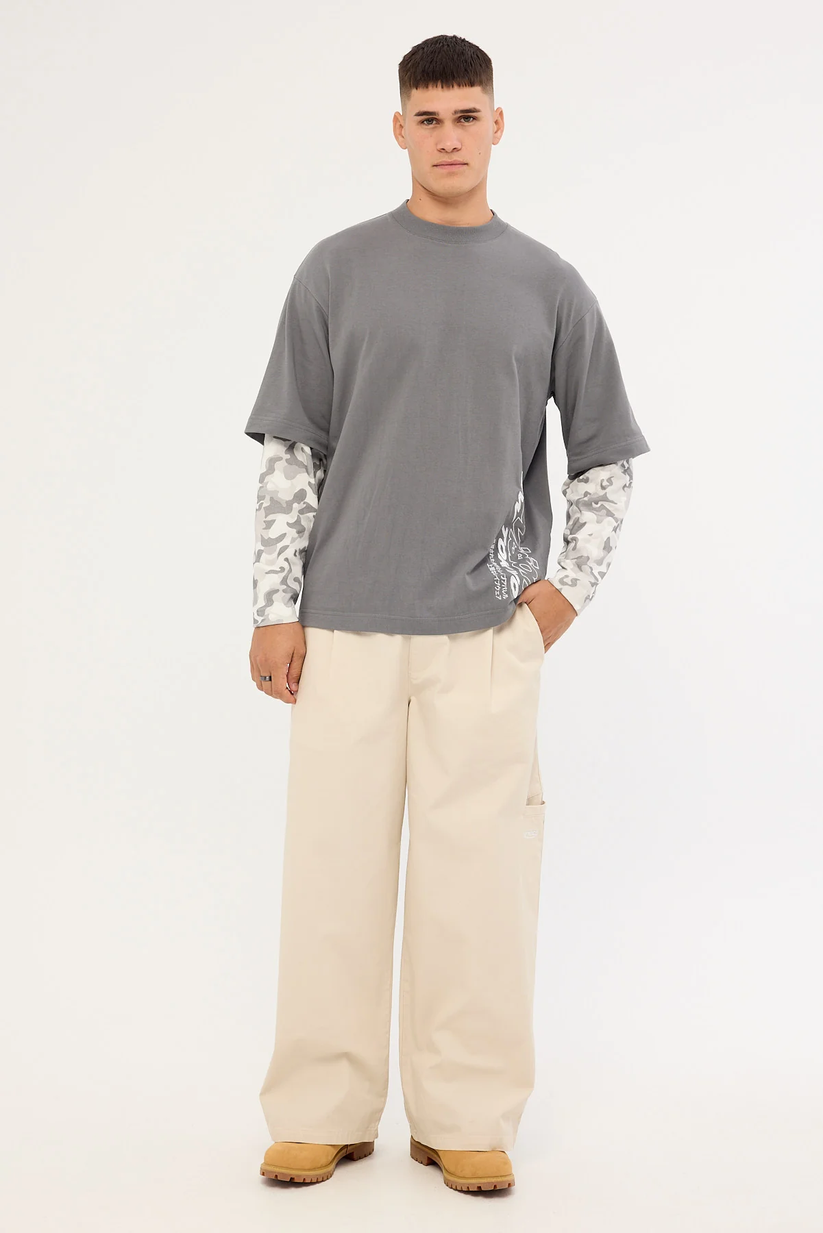 Neovision Stratus Layered Long Sleeve Tee Dark Grey - Image 3
