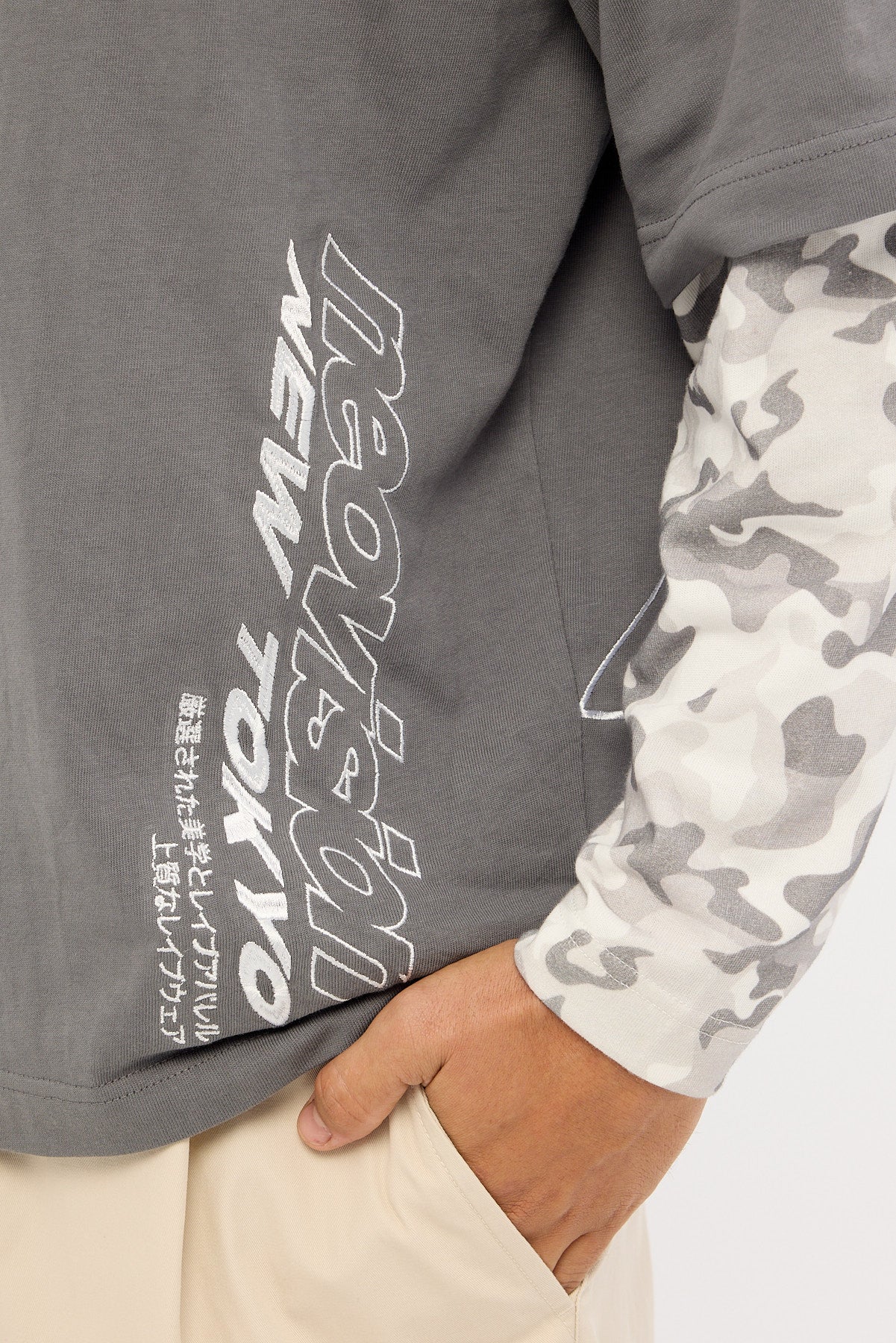 Neovision Stratus Layered Long Sleeve Tee Dark Grey - Image 5