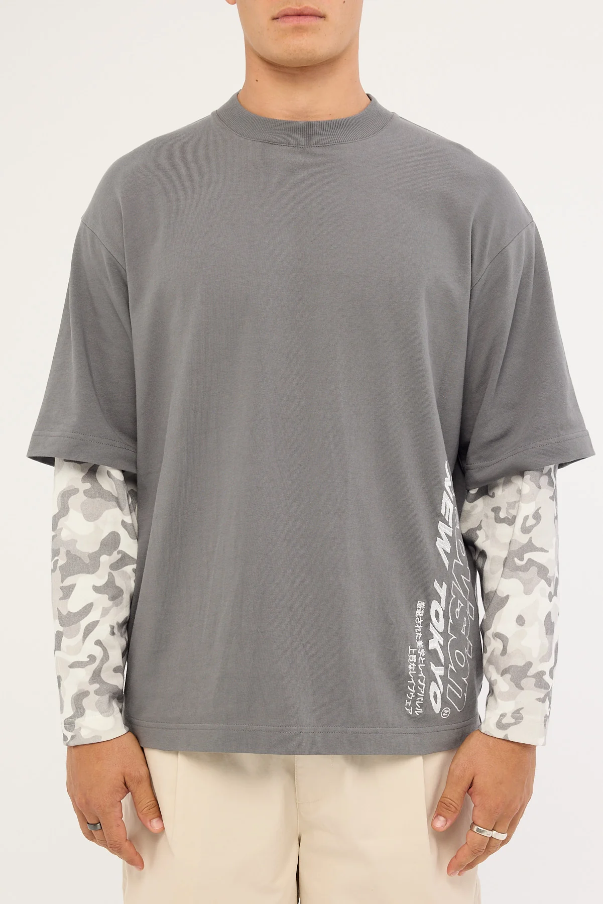 Neovision Stratus Layered Long Sleeve Tee Dark Grey - Image 6