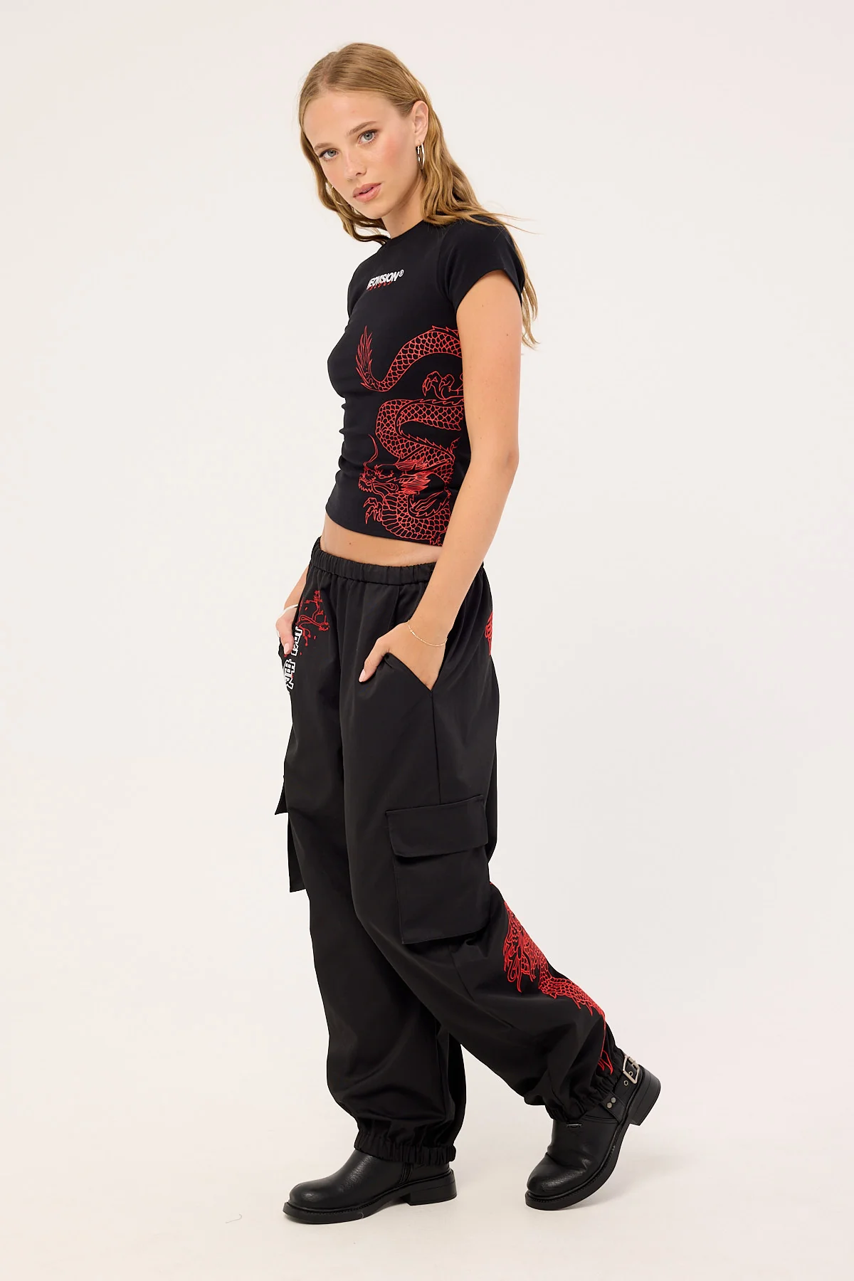 Neovision Sumi Dragon Cargo Pant Black - Image 5