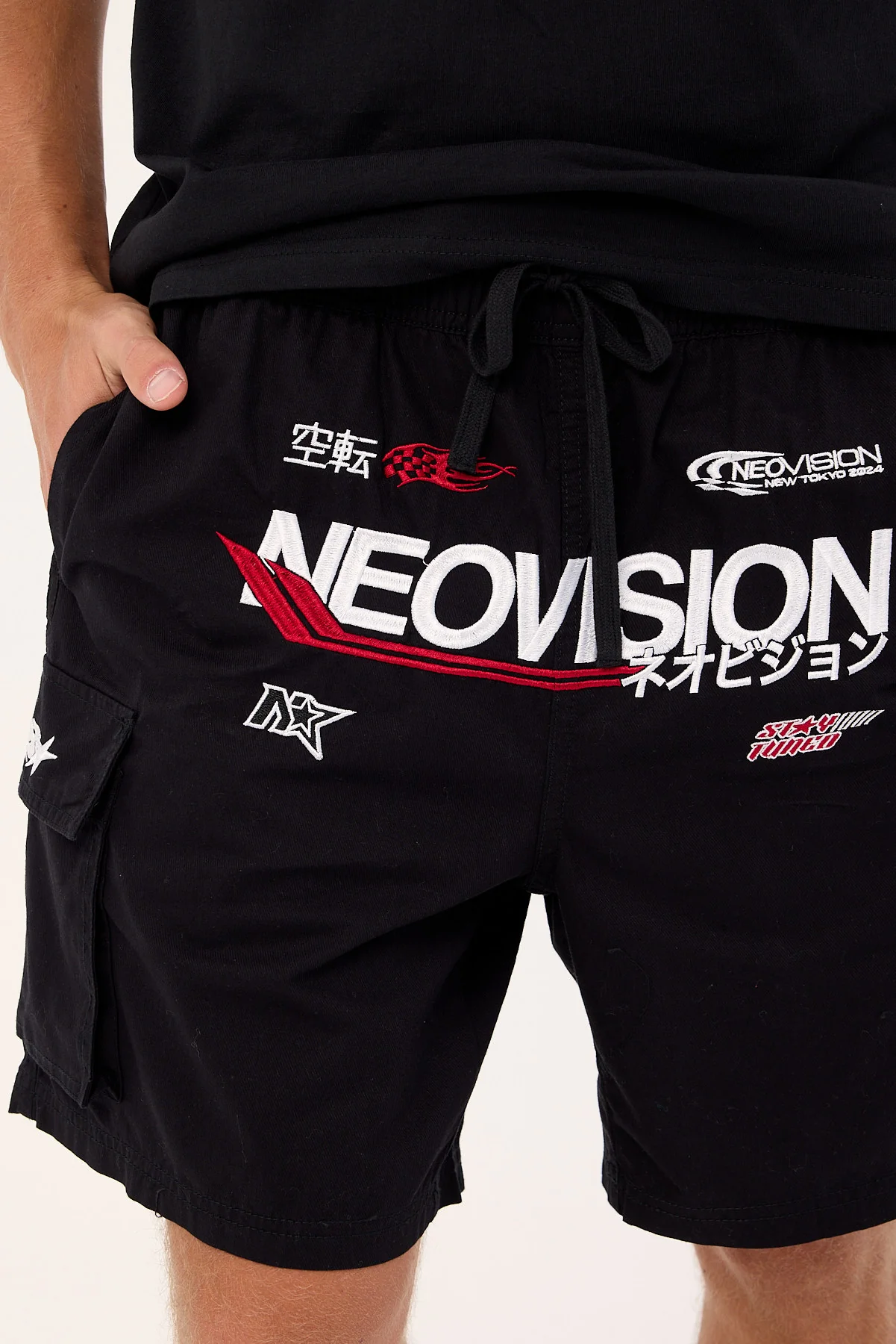 Neovision Surge Elastic Waist Cargo Short Black - Image 7