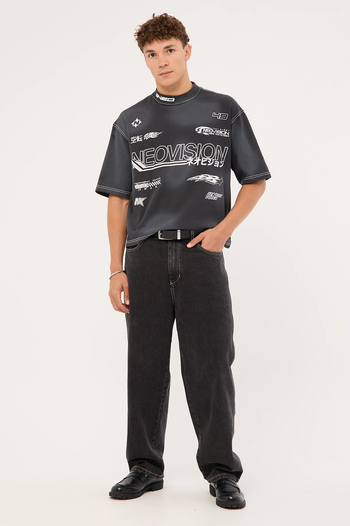 Neovision Surge Oversized Cropped Super Heavy Tee Sunfade Acid Grey - Image 3