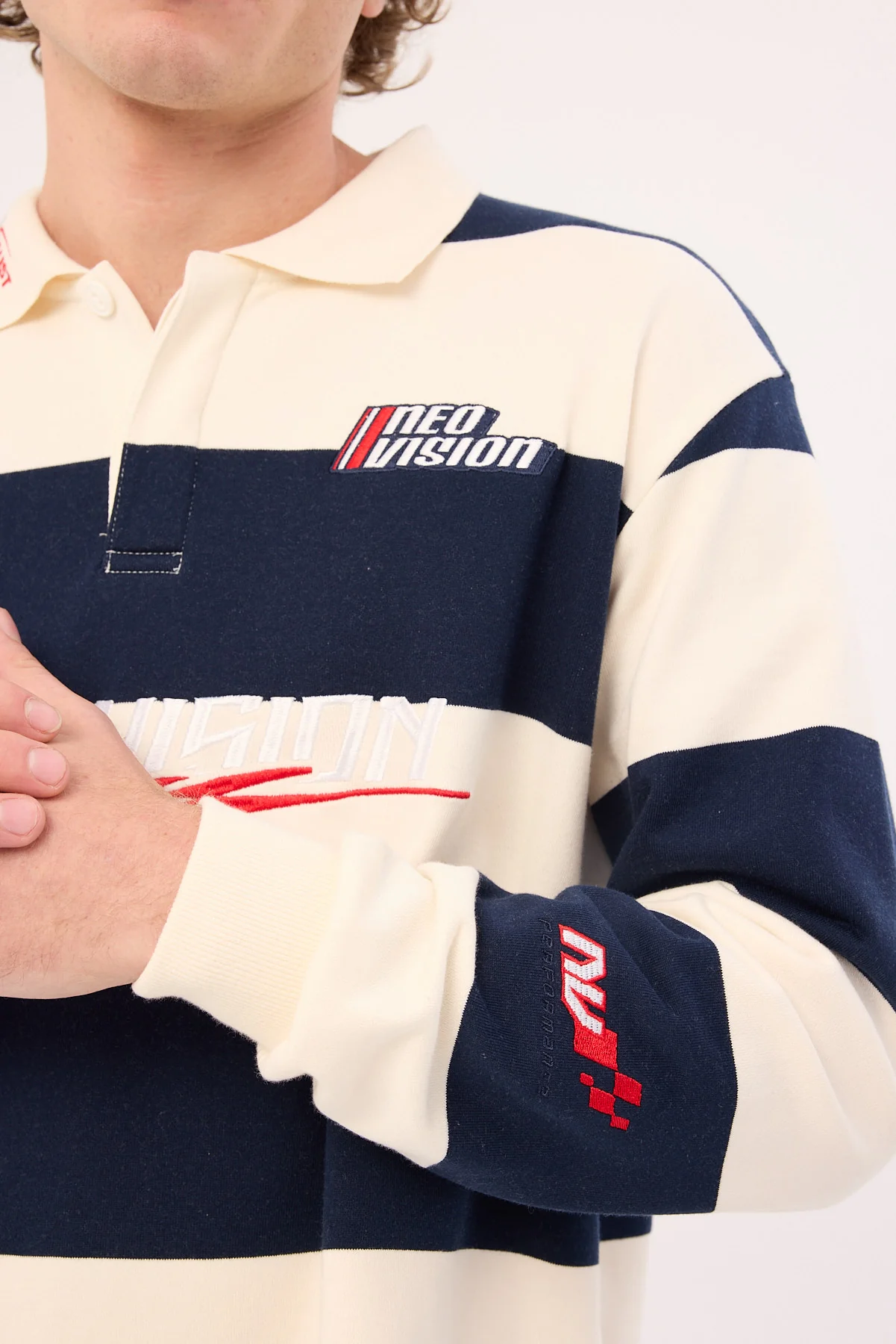 Neovision Swerve Rugby Shirt Navy/Off White - Image 5