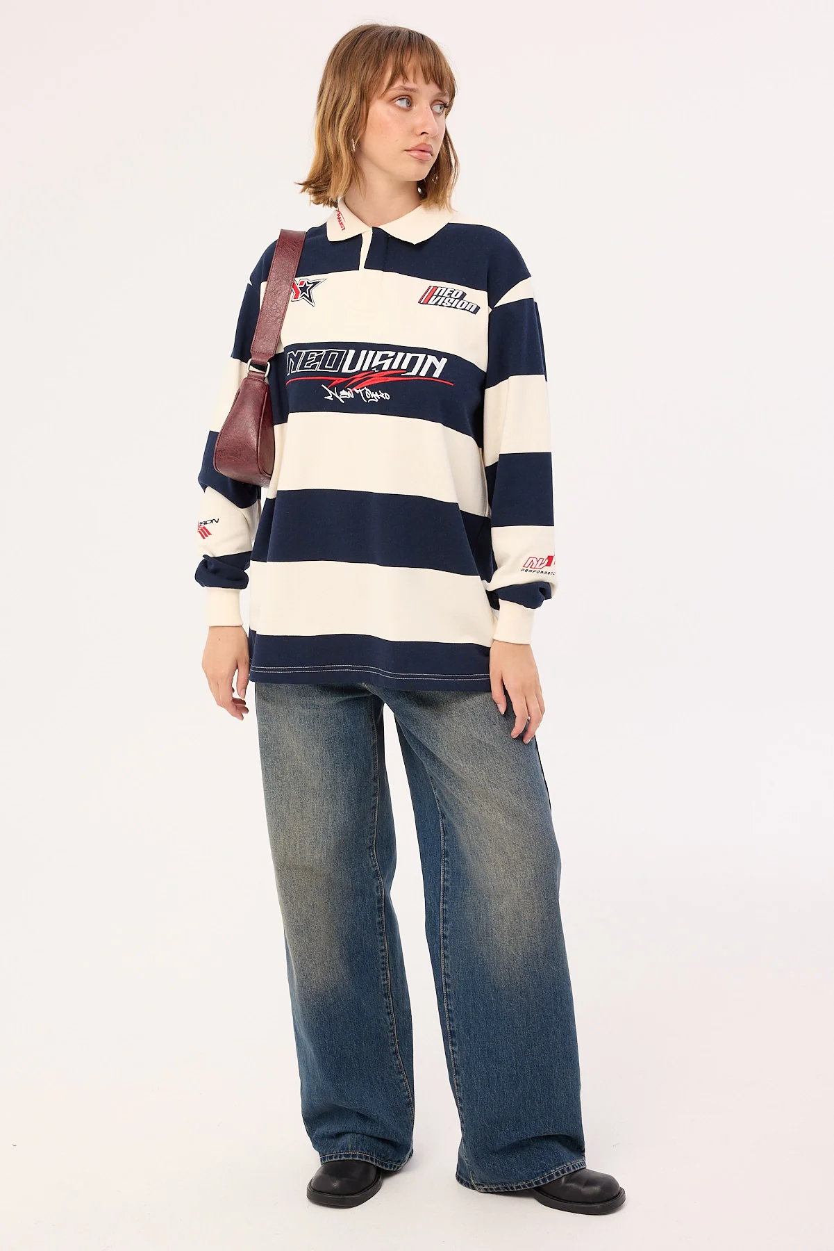Neovision Swerve Rugby Shirt Navy/Off White - Image 6