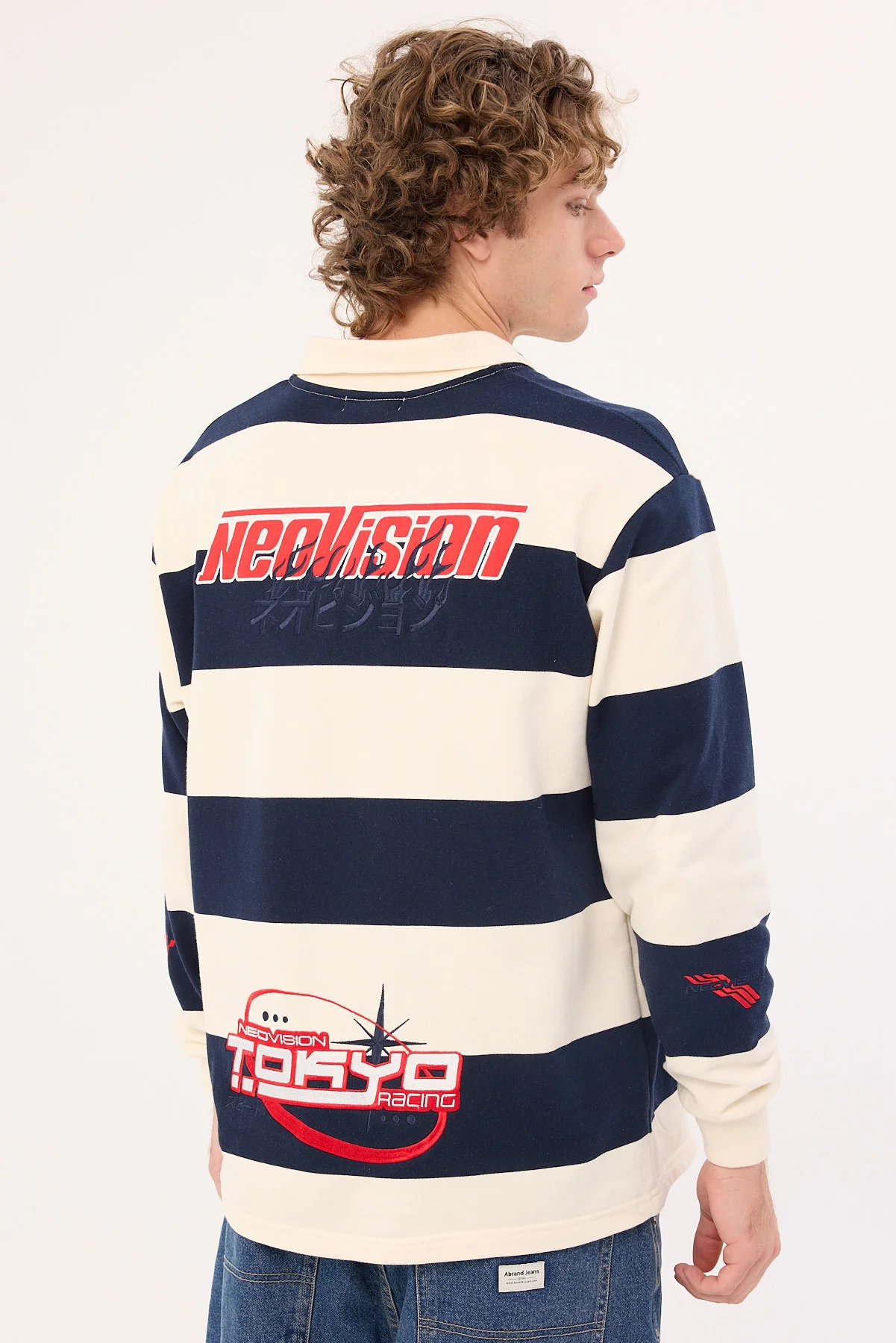 Neovision Swerve Rugby Shirt Navy/Off White - Image 9
