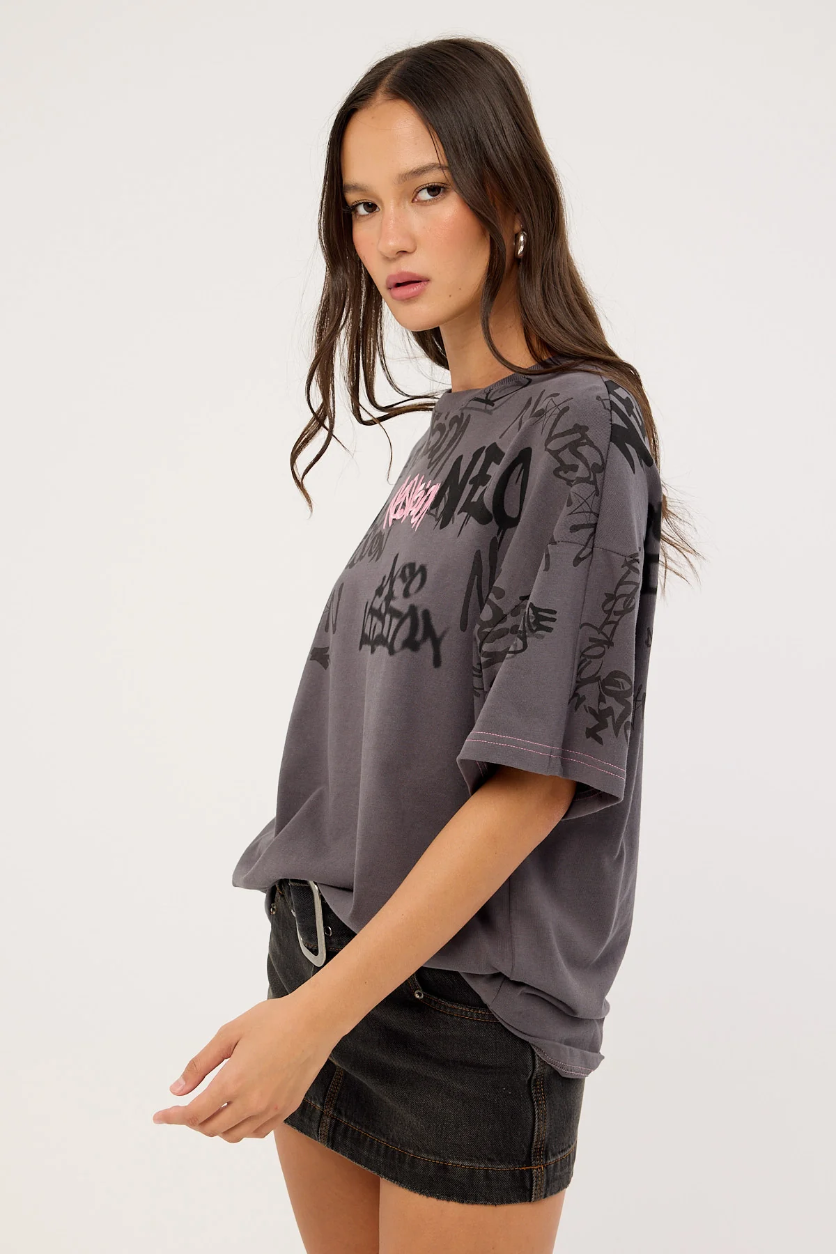 Neovision Tagger Relaxed Tee Washed Black - Image 4
