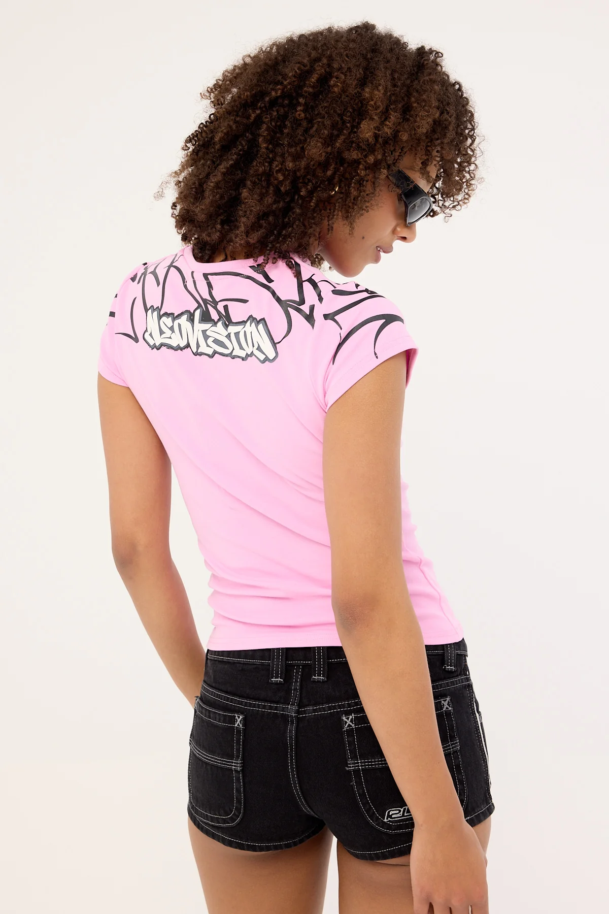 Neovision Tagline Baby Tee Pink - Image 2