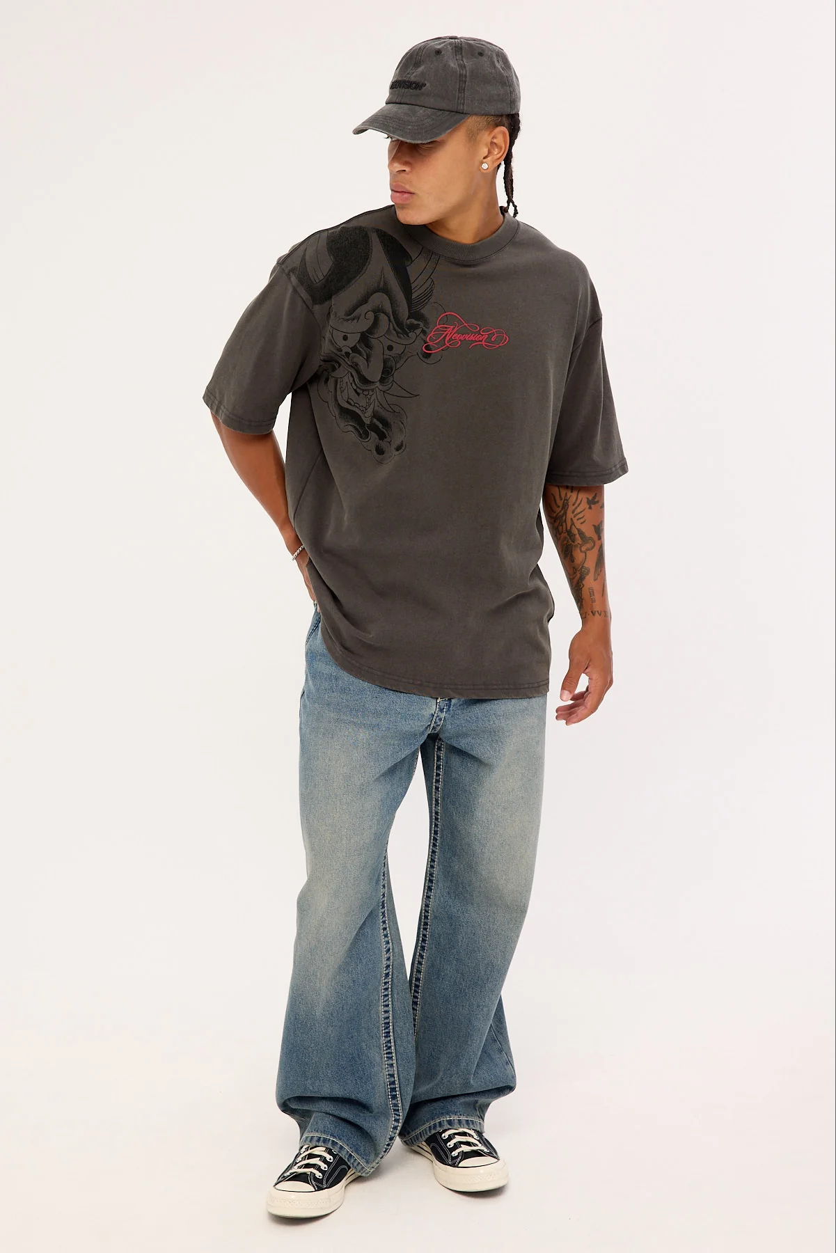 Neovision Tatsura Oversize Super Heavy Tee Acid Grey - Image 2