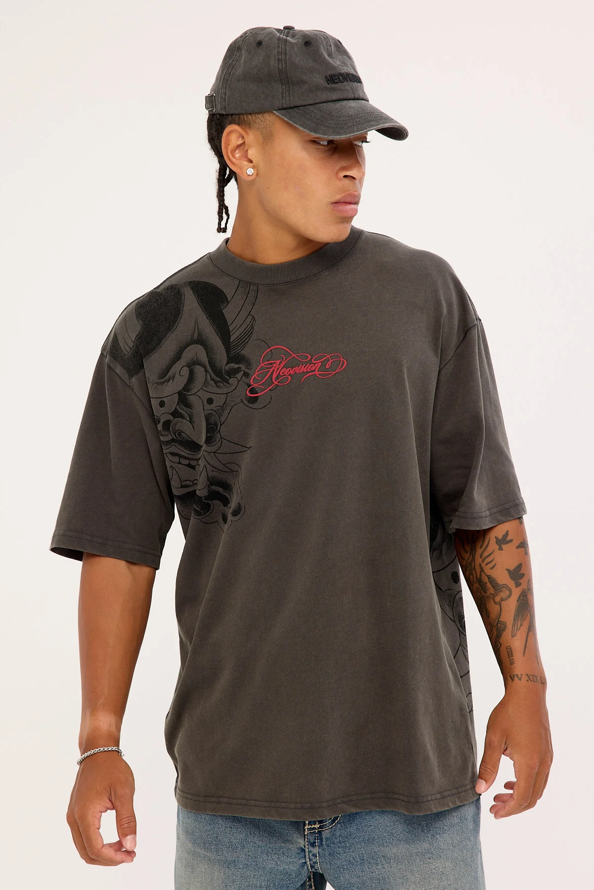 Neovision Tatsura Oversize Super Heavy Tee Acid Grey - Image 3