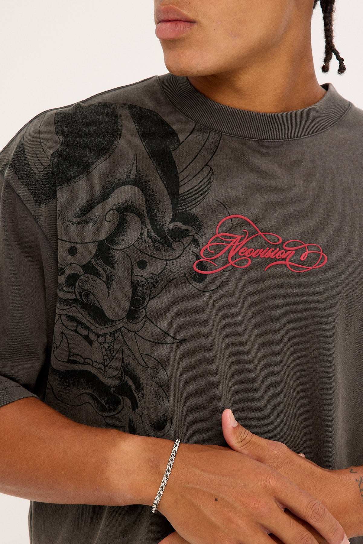 Neovision Tatsura Oversize Super Heavy Tee Acid Grey - Image 4
