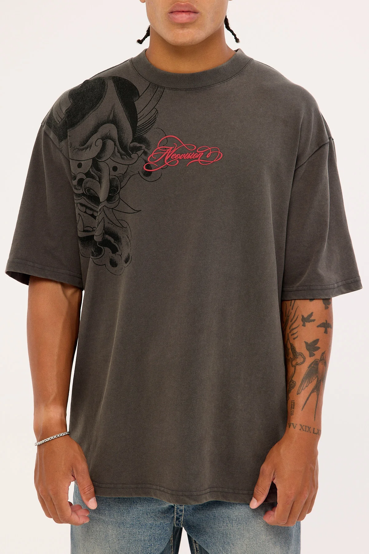 Neovision Tatsura Oversize Super Heavy Tee Acid Grey - Image 8