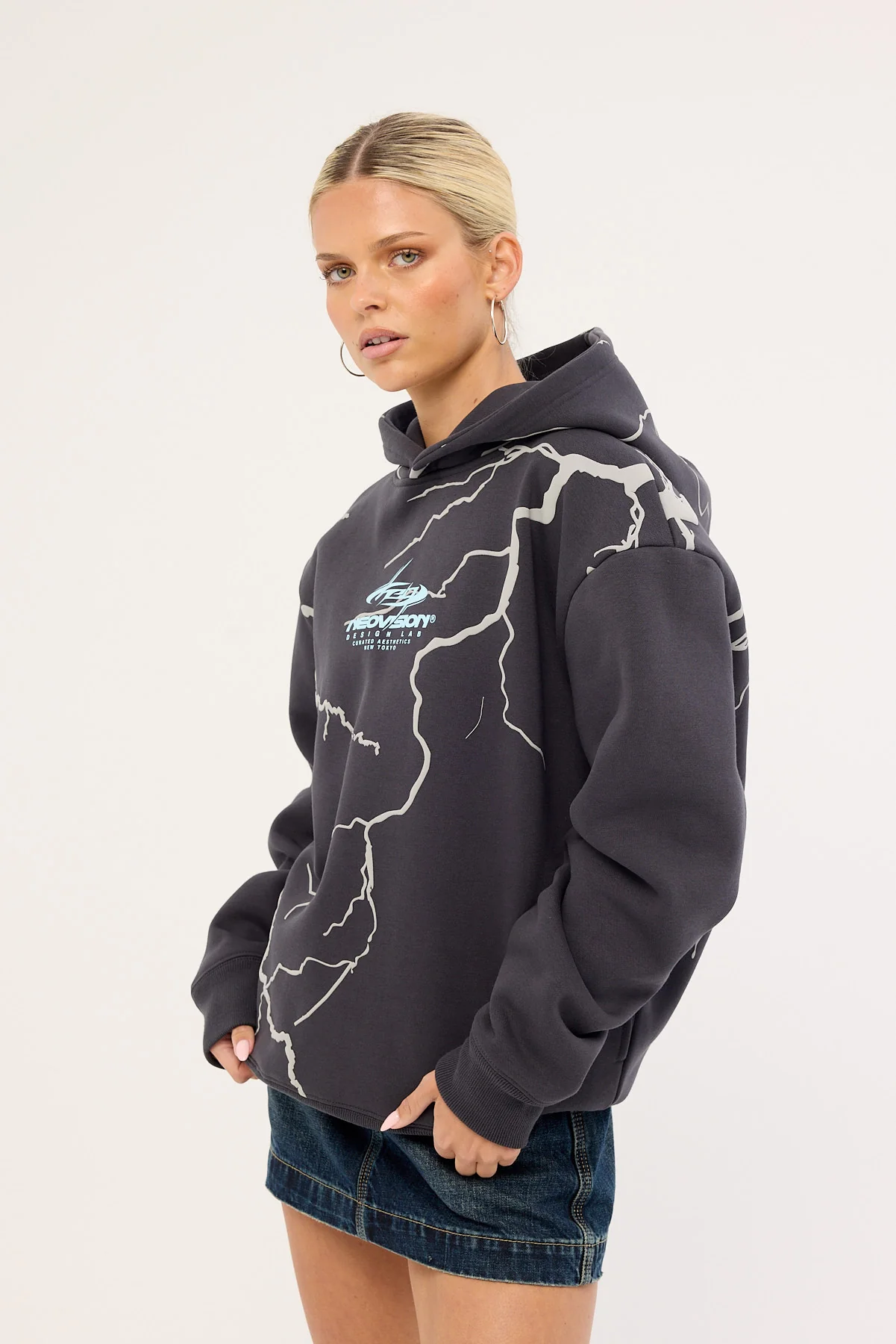 Neovision Tempest Relaxed Hoodie Washed Black - Image 4