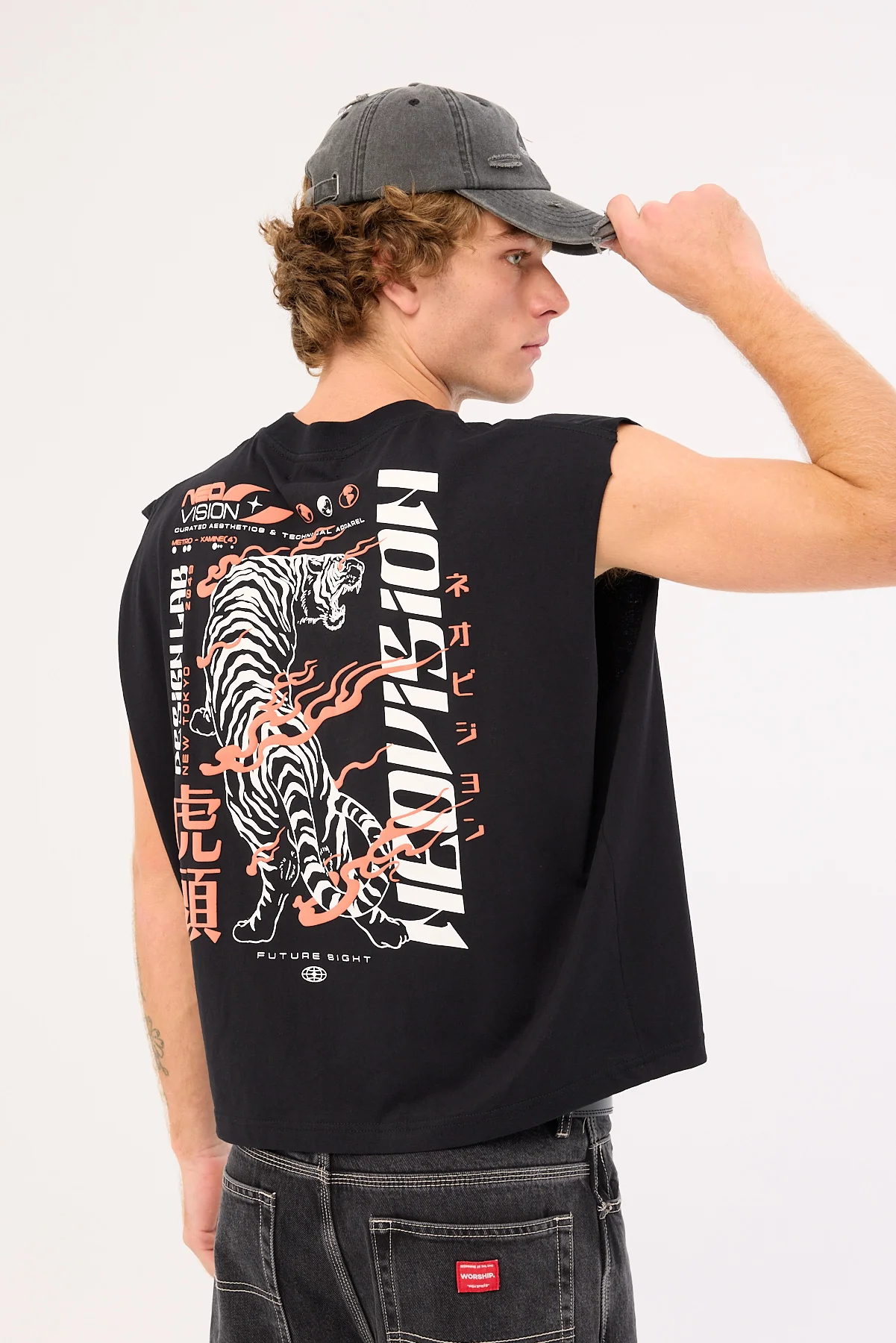 Neovision Tora Cropped Muscle Tank Black