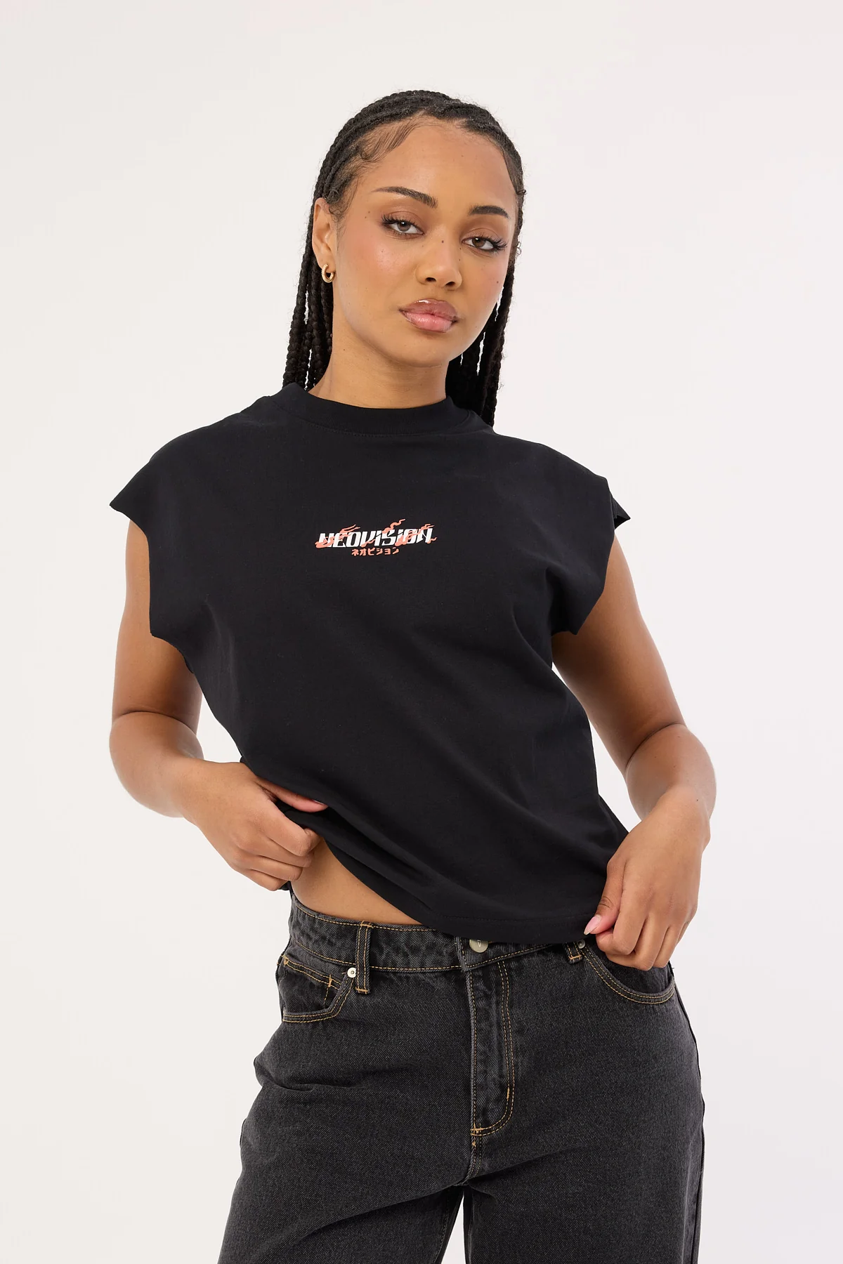 Neovision Tora Cropped Muscle Tank Black - Image 6