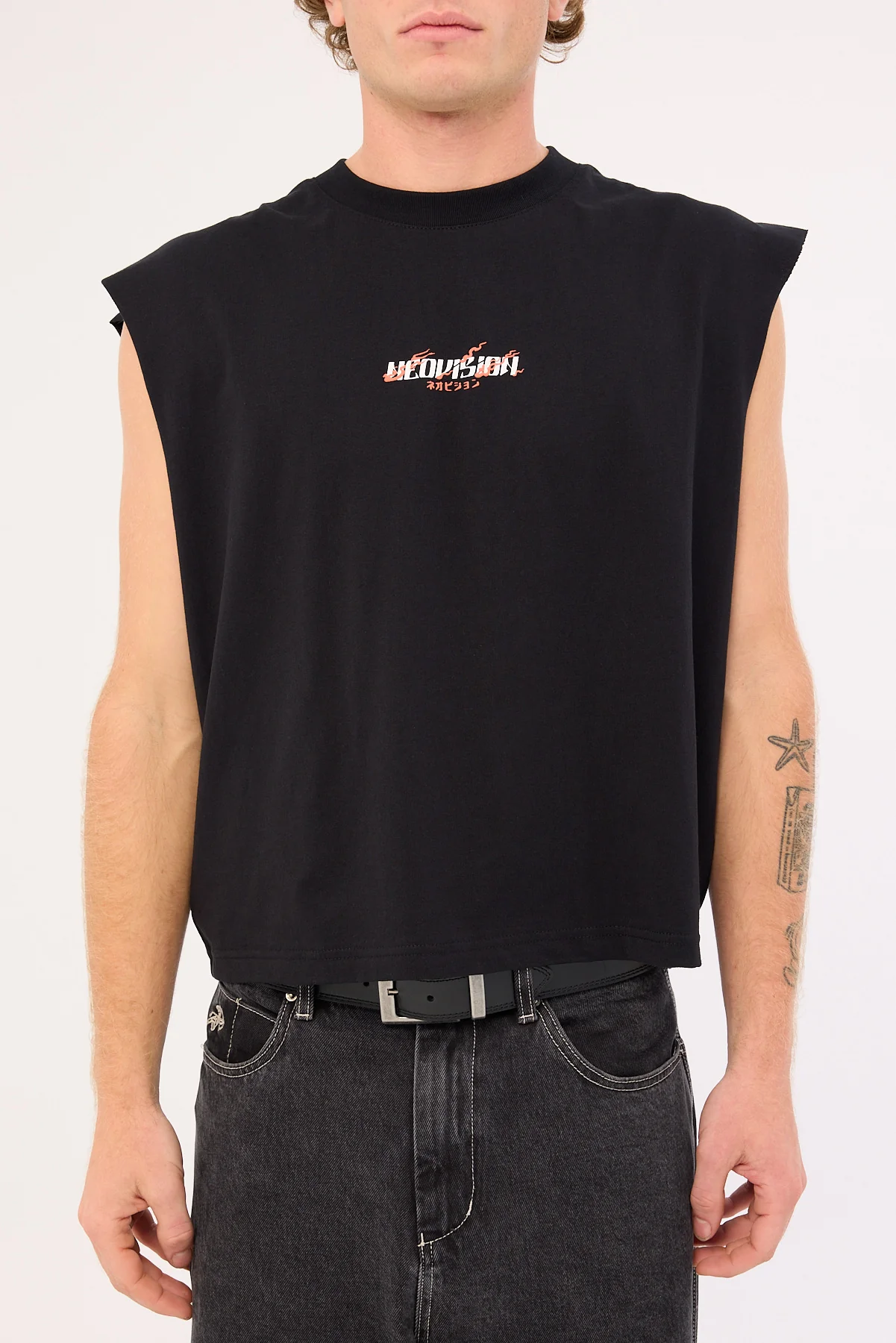 Neovision Tora Cropped Muscle Tank Black - Image 8
