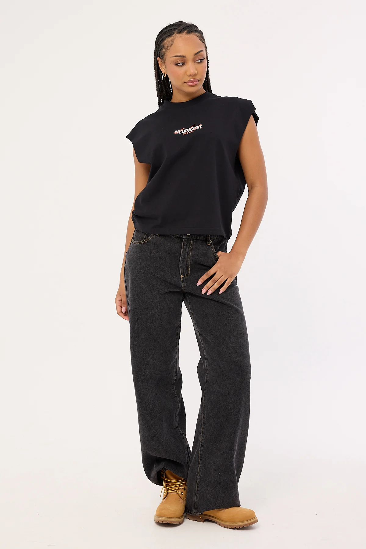 Neovision Tora Cropped Muscle Tank Black - Image 9